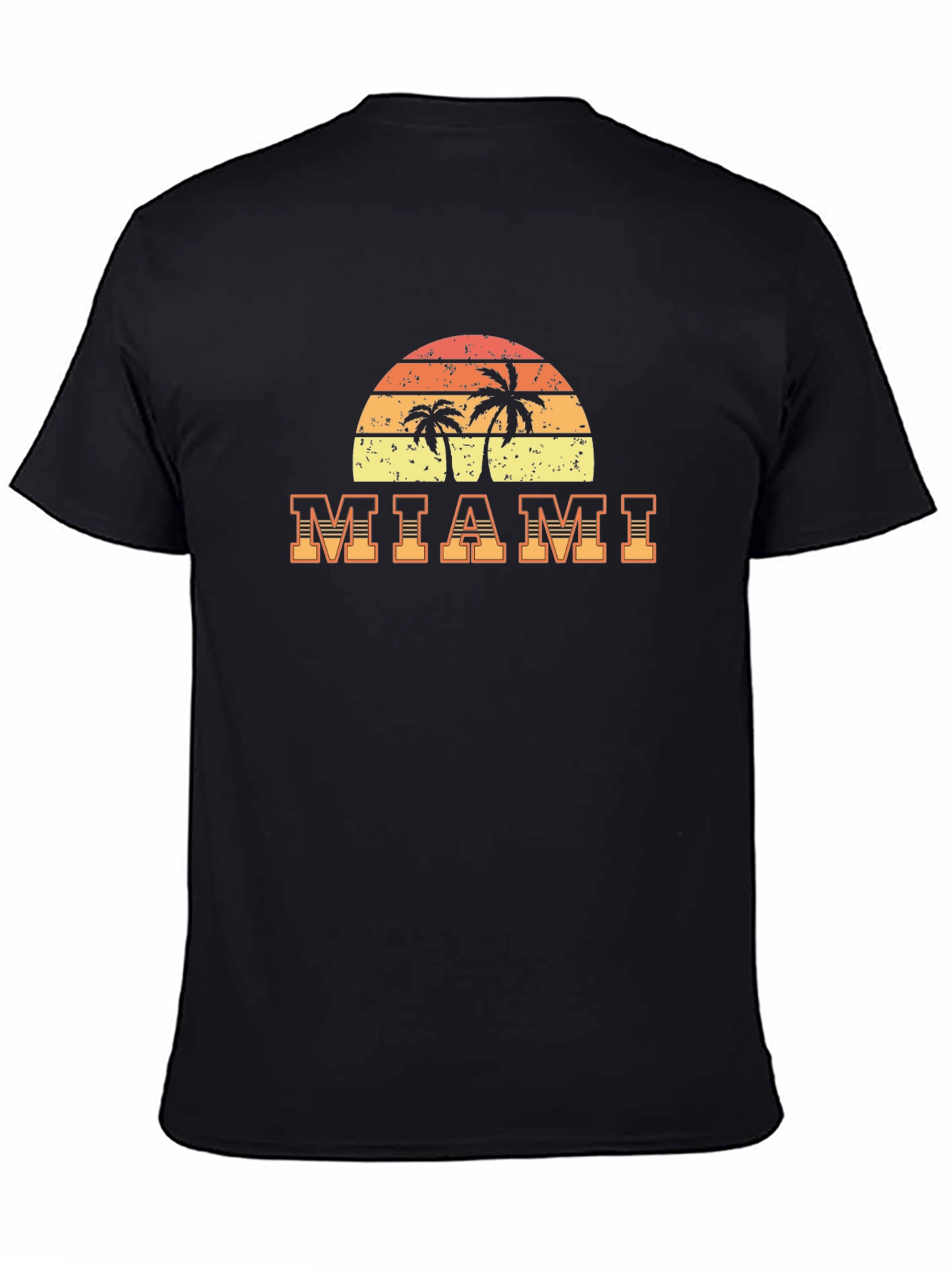 Miami Palm Tree Sunset Graphic T-Shirt