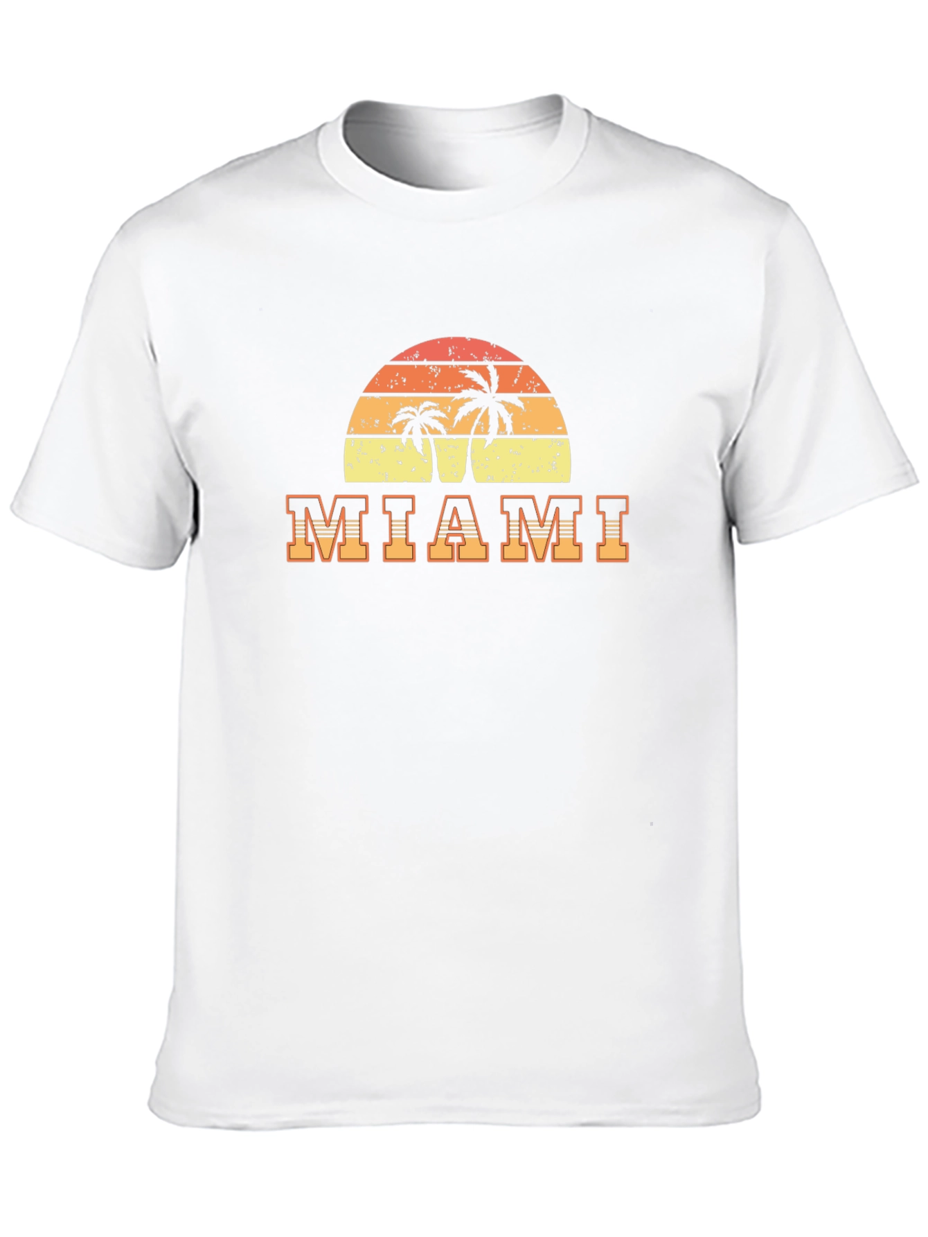 Miami Palm Tree Sunset Graphic T-Shirt