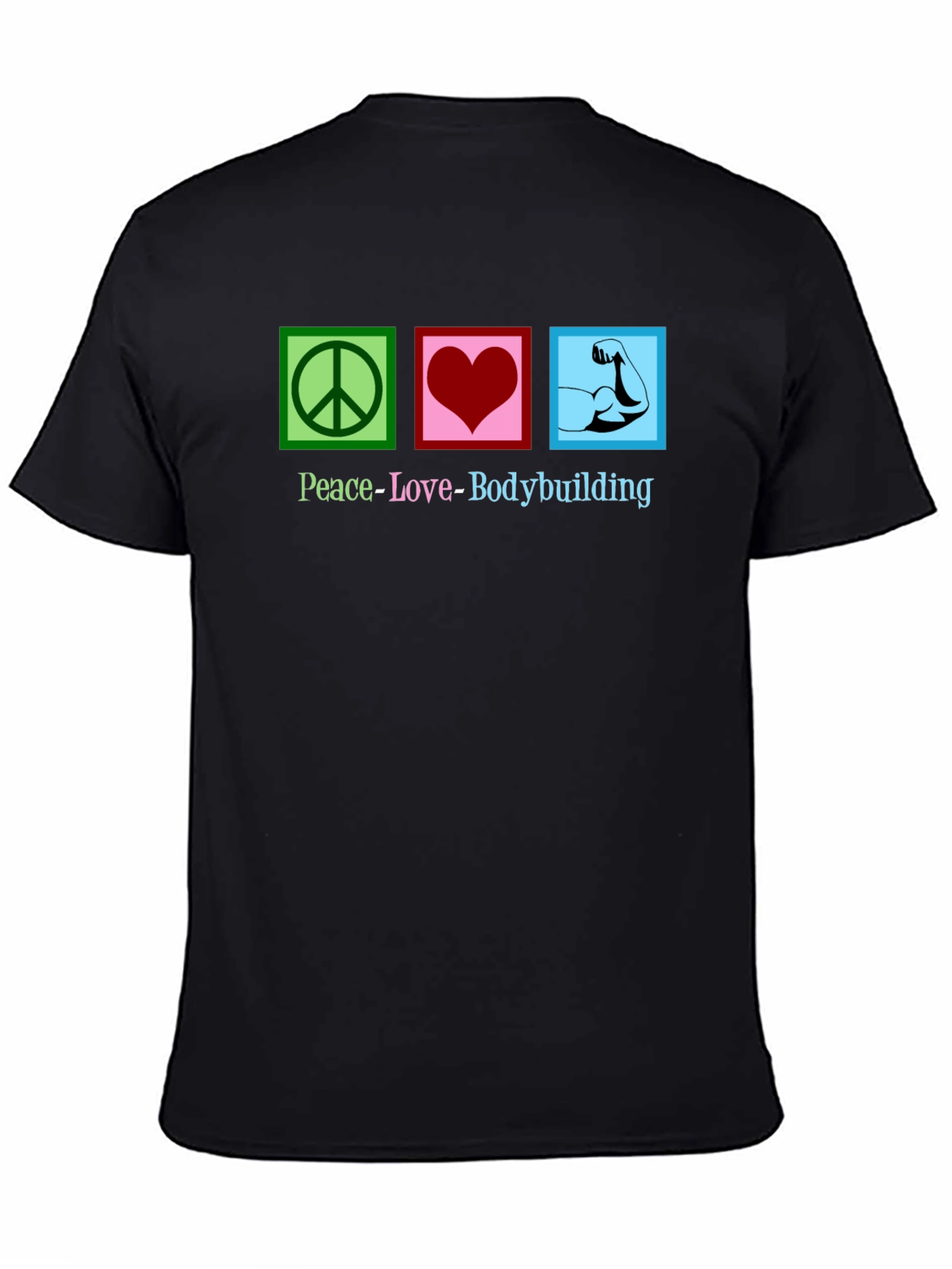 Peace Love Bodybuilding Graphic Tee