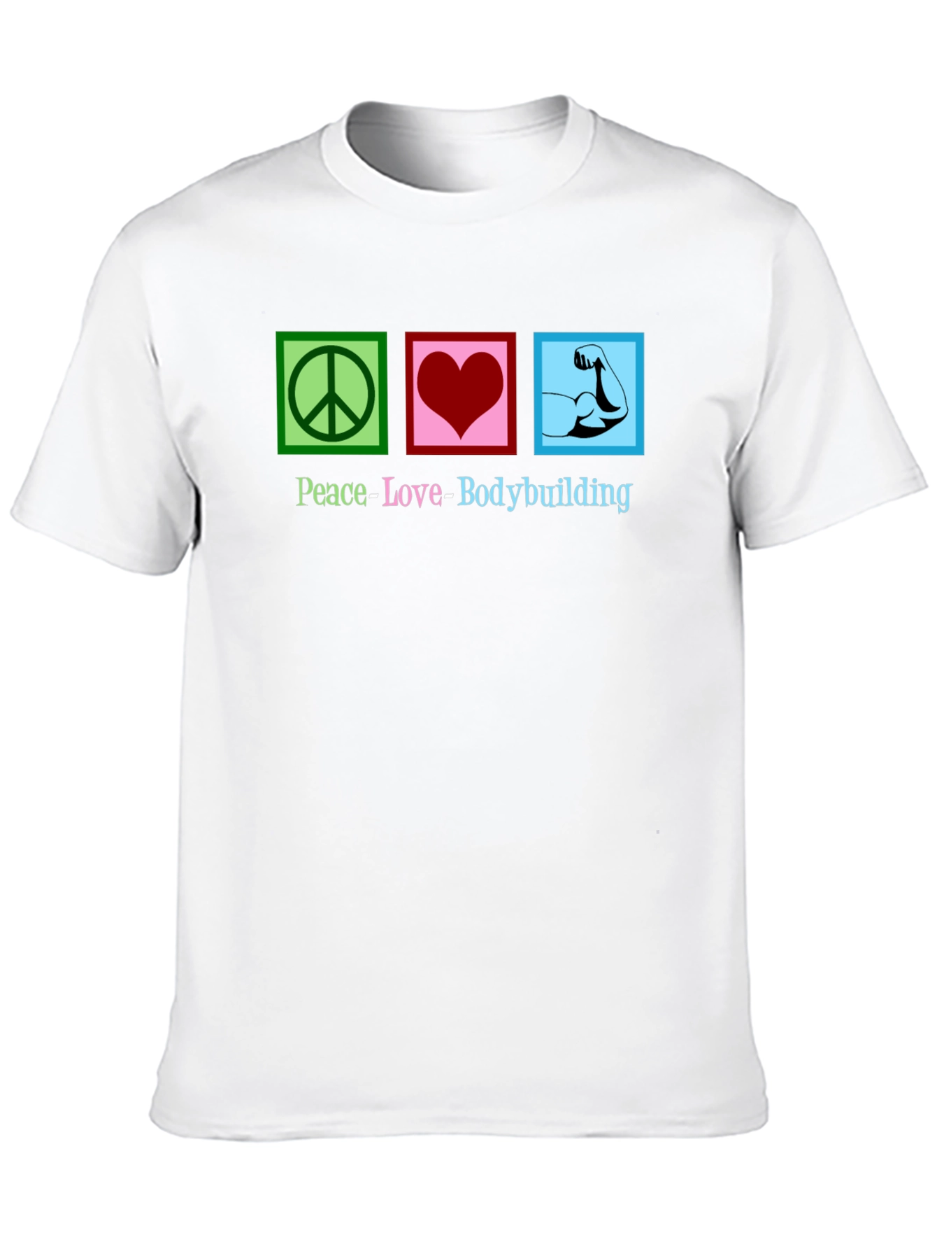Peace Love Bodybuilding Graphic Tee
