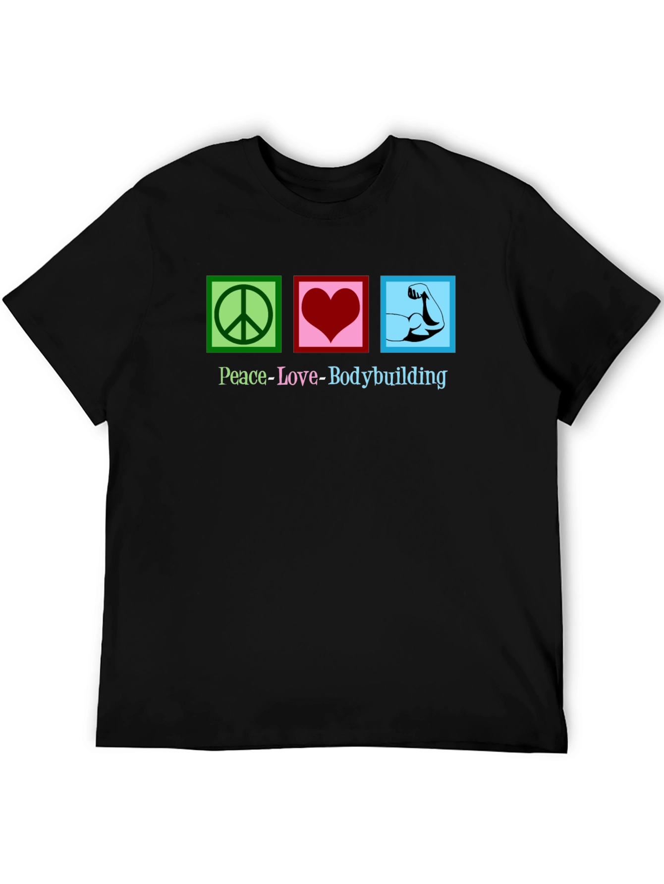 Peace Love Bodybuilding Graphic Tee
