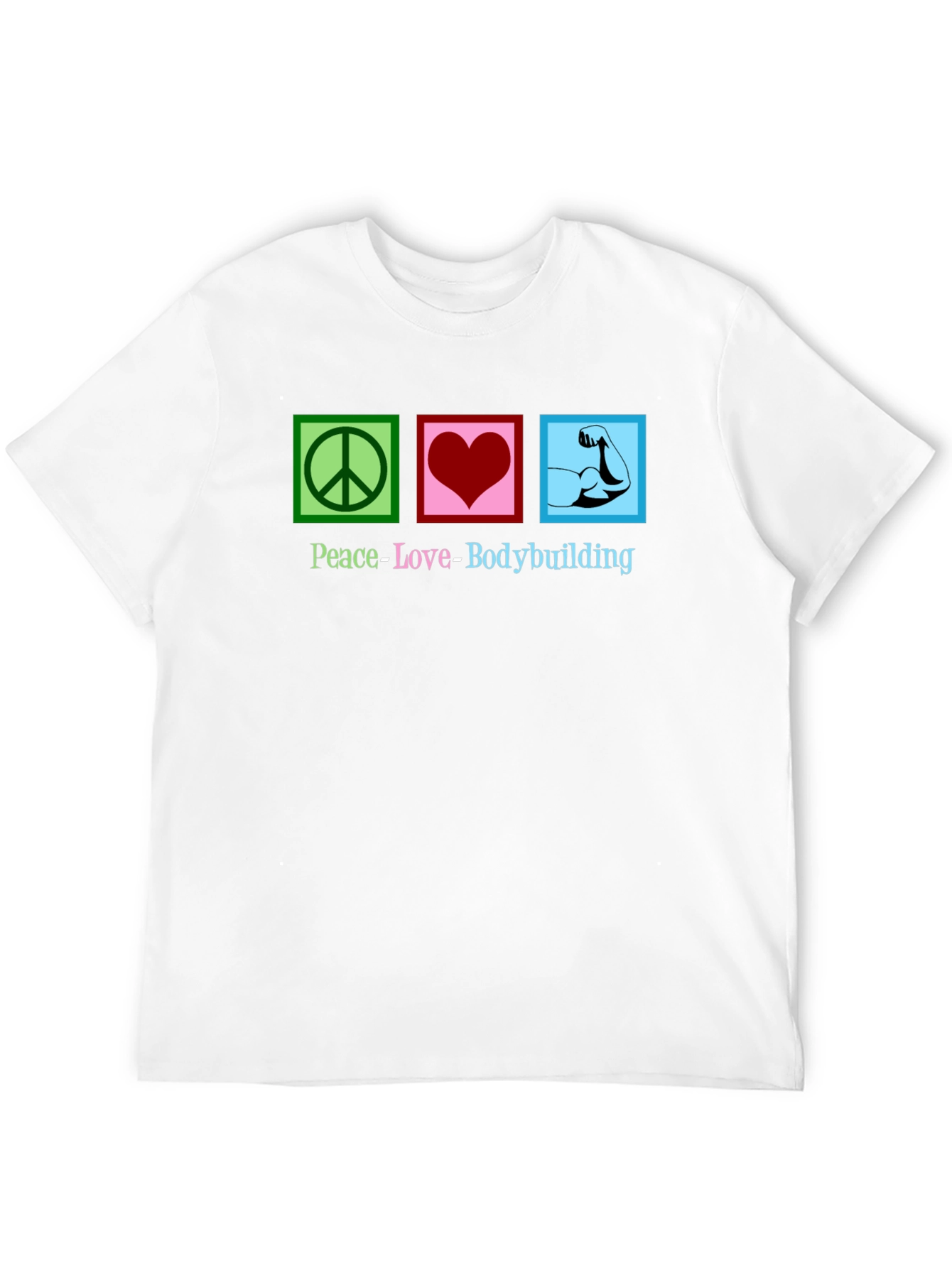 Peace Love Bodybuilding Graphic Tee