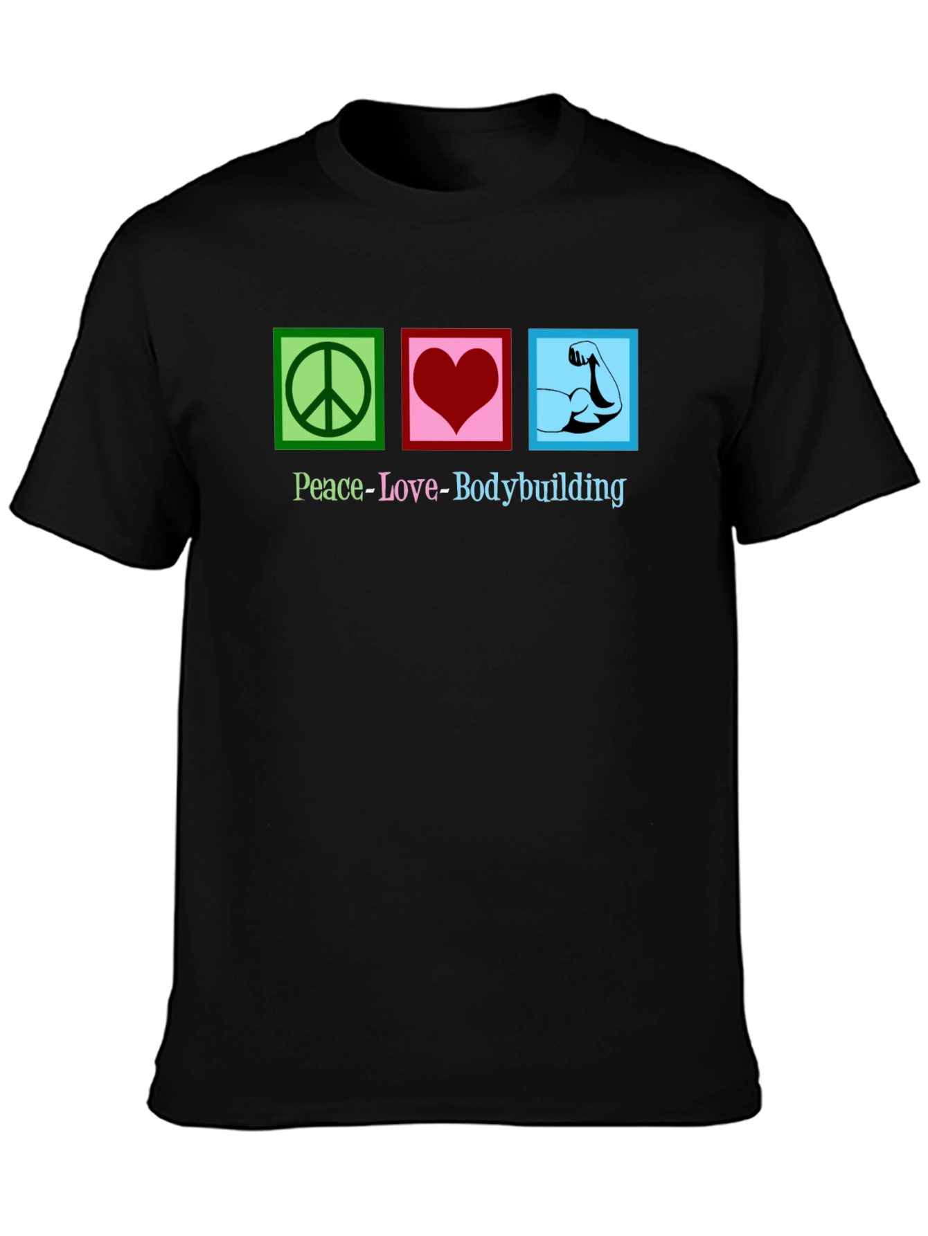 Peace Love Bodybuilding Graphic Tee