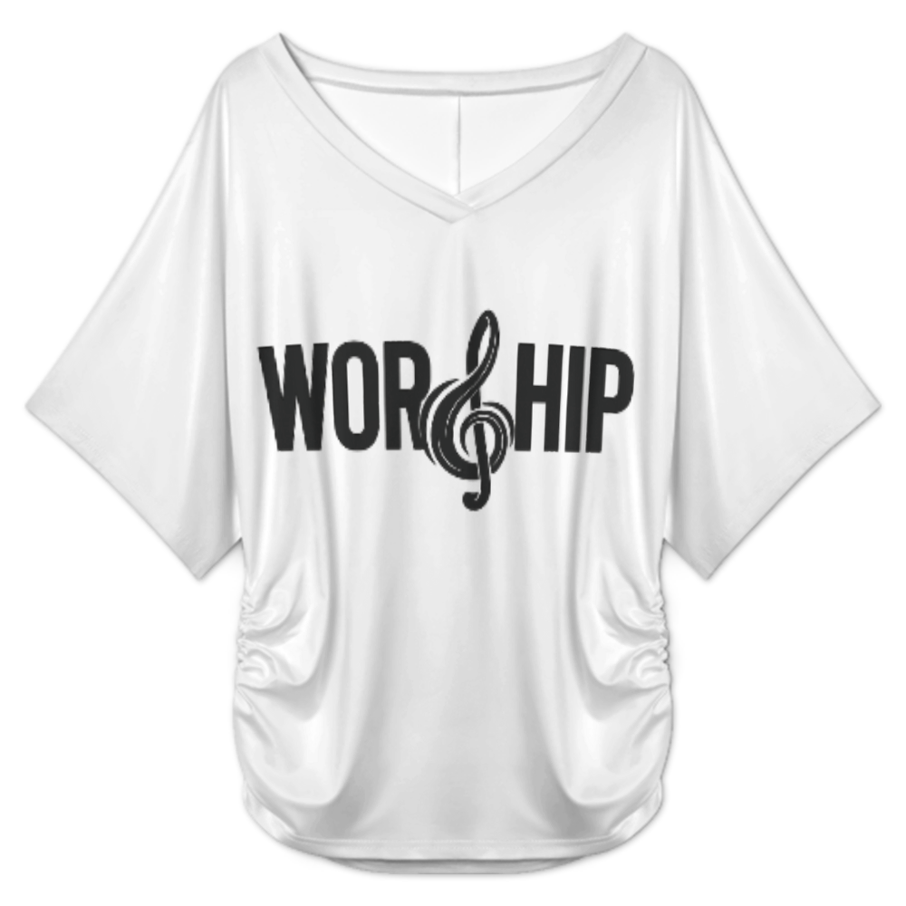 Worship Music Graphic Tee – Christian Praise & Treble Clef Minimalist Shirt(z439)
