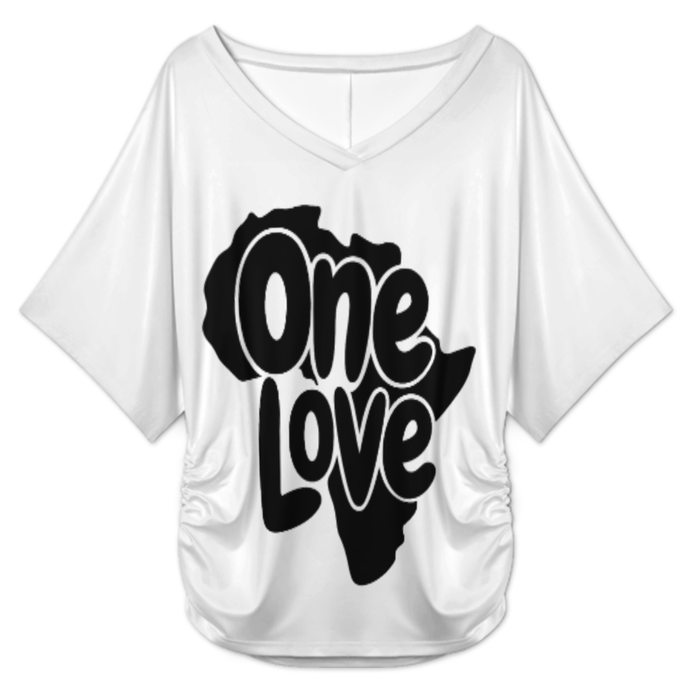 One Love Africa Graphic Tee – Retro Unity & Culture Statement Shirt(z437)