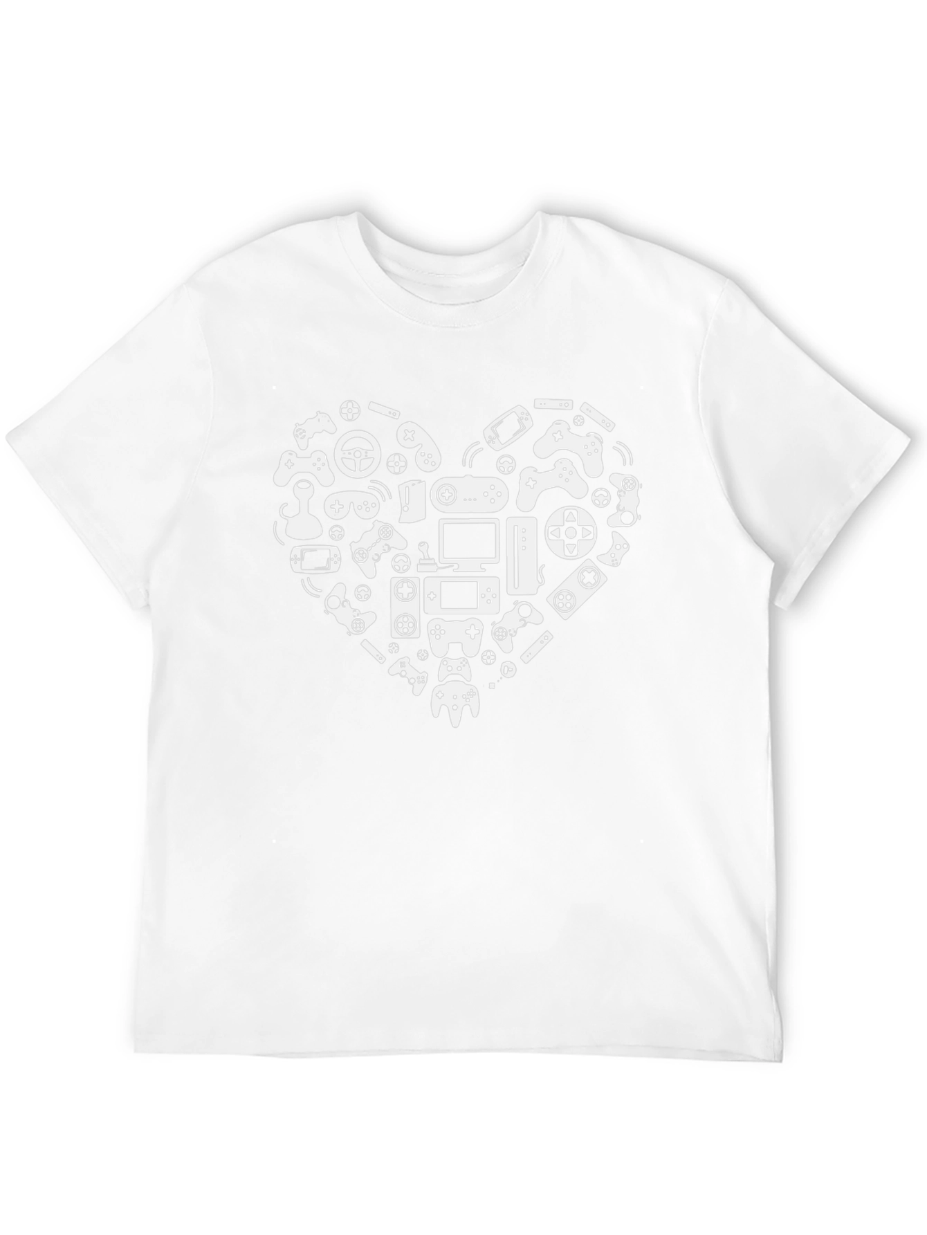 Gamer Heart Graphic T-Shirt - Black Cotton Tee