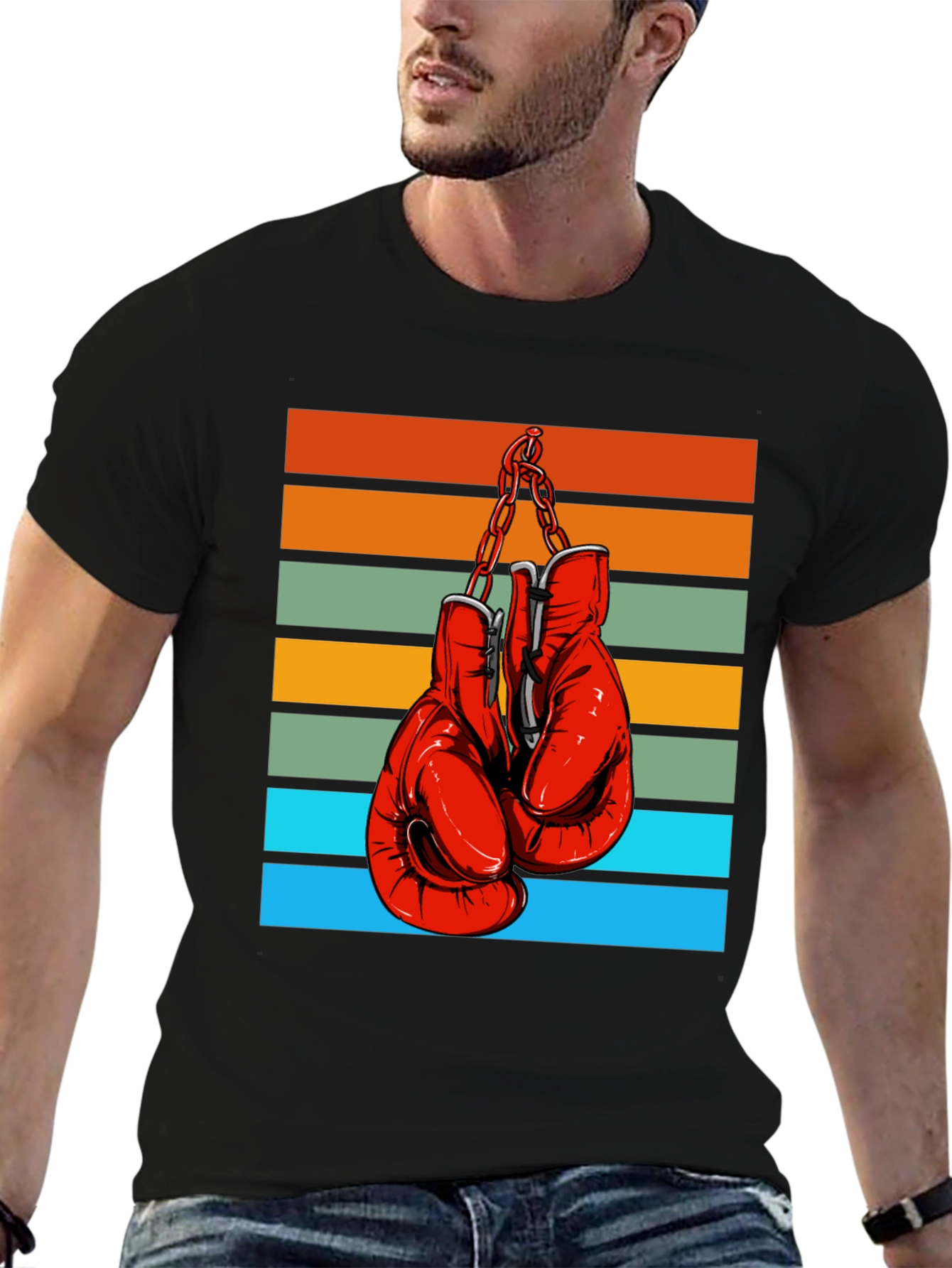 Retro Boxing Gloves Graphic Tee