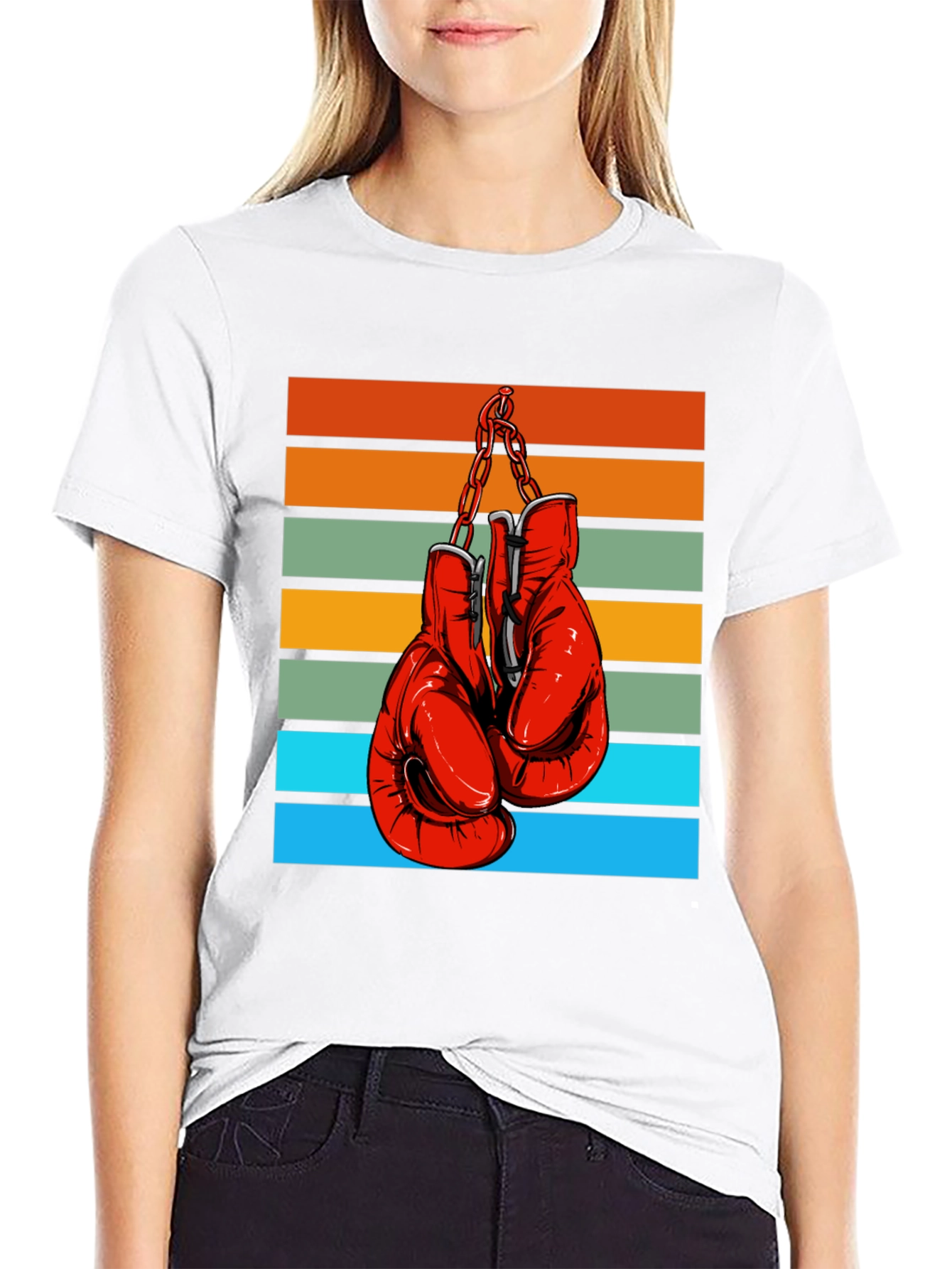 Retro Boxing Gloves Graphic Tee