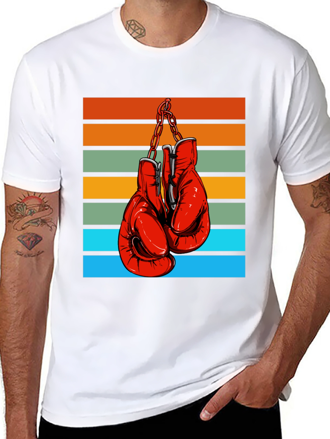 Retro Boxing Gloves Graphic Tee