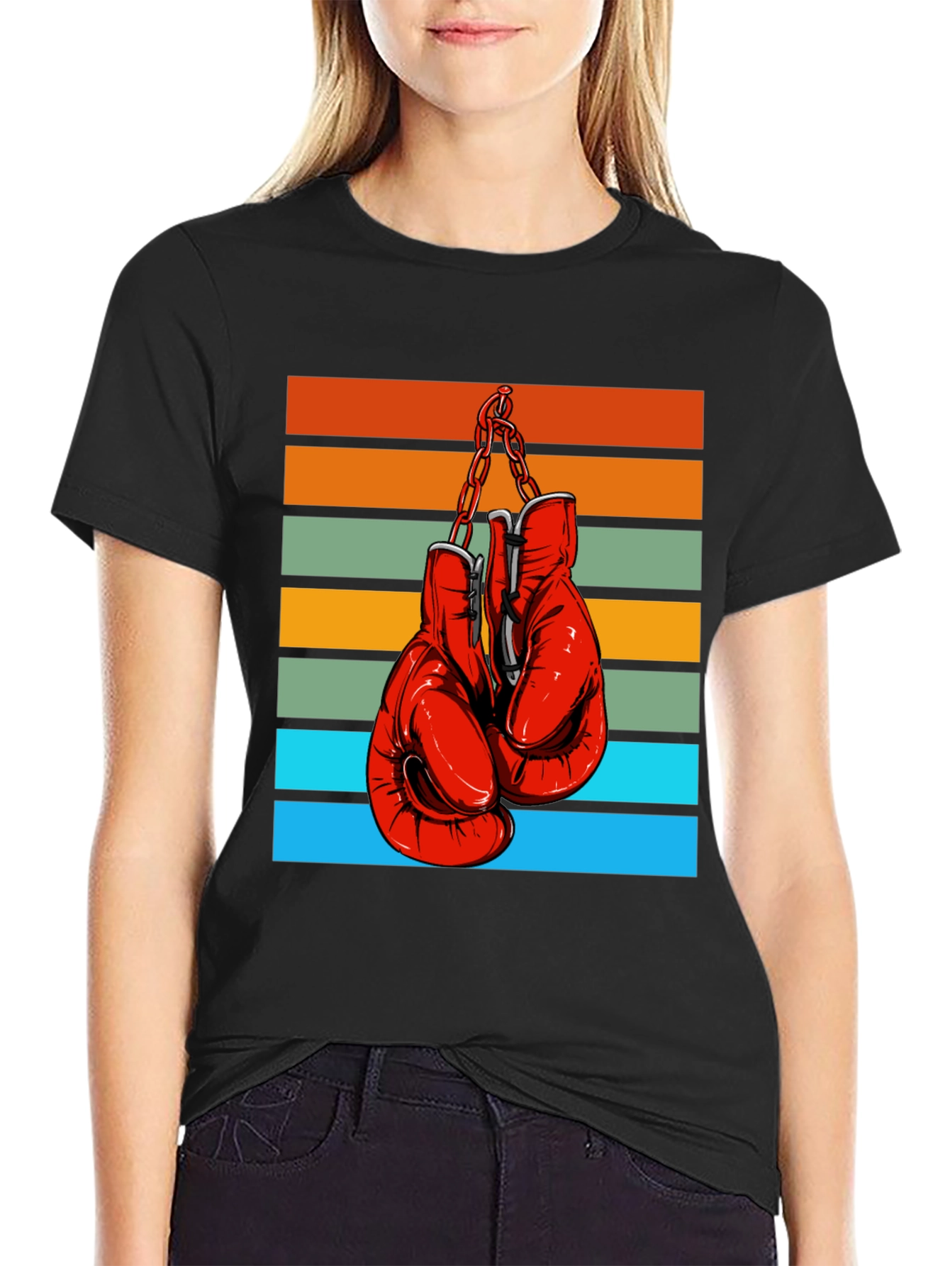 Retro Boxing Gloves Graphic Tee