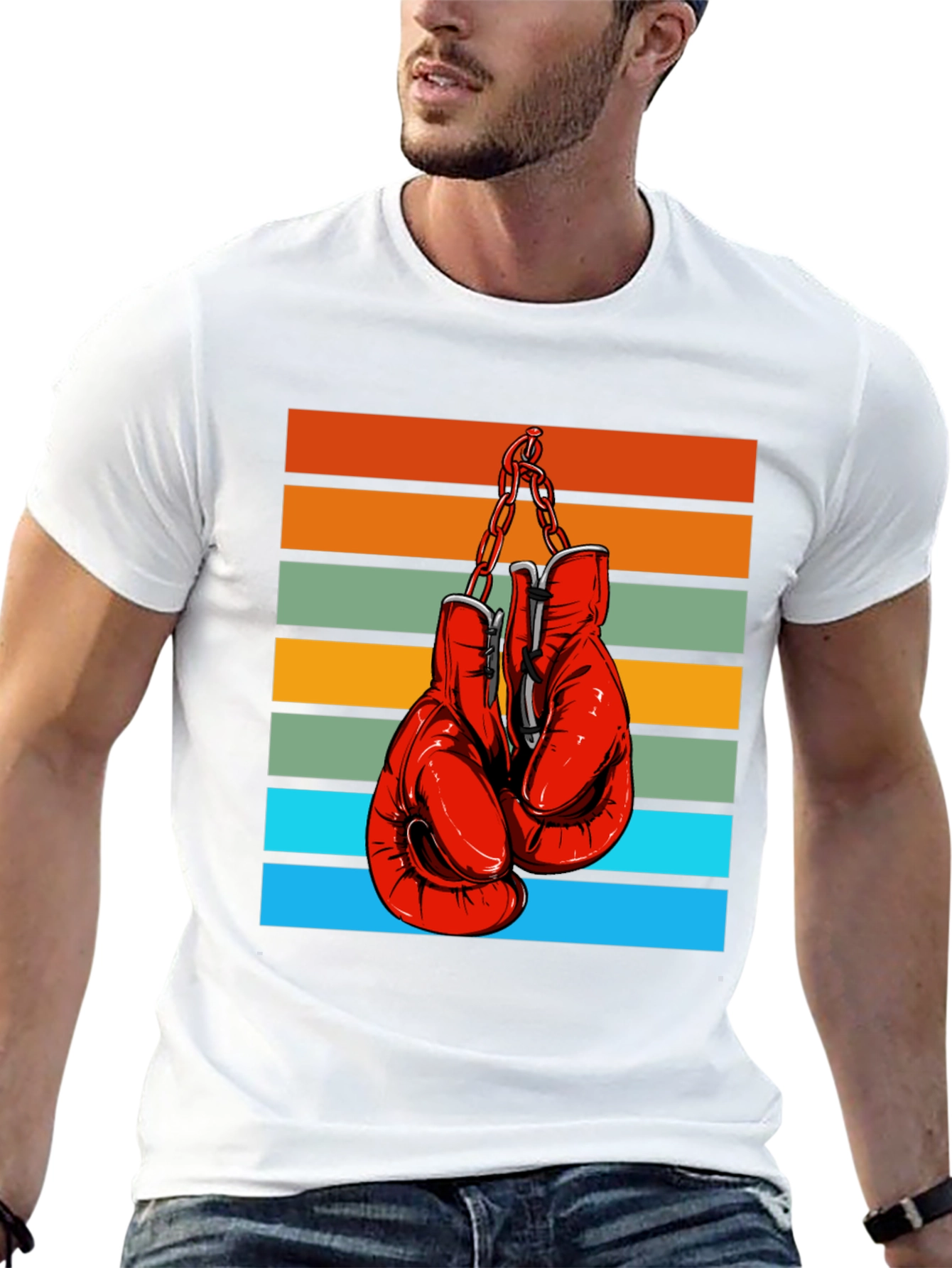 Retro Boxing Gloves Graphic Tee