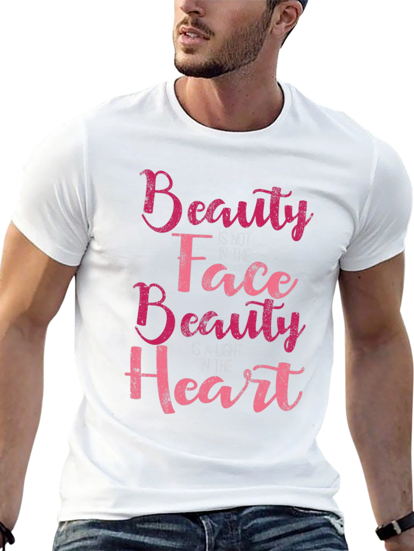 Beauty in Heart Graphic Tee - Stylish & Inspirational