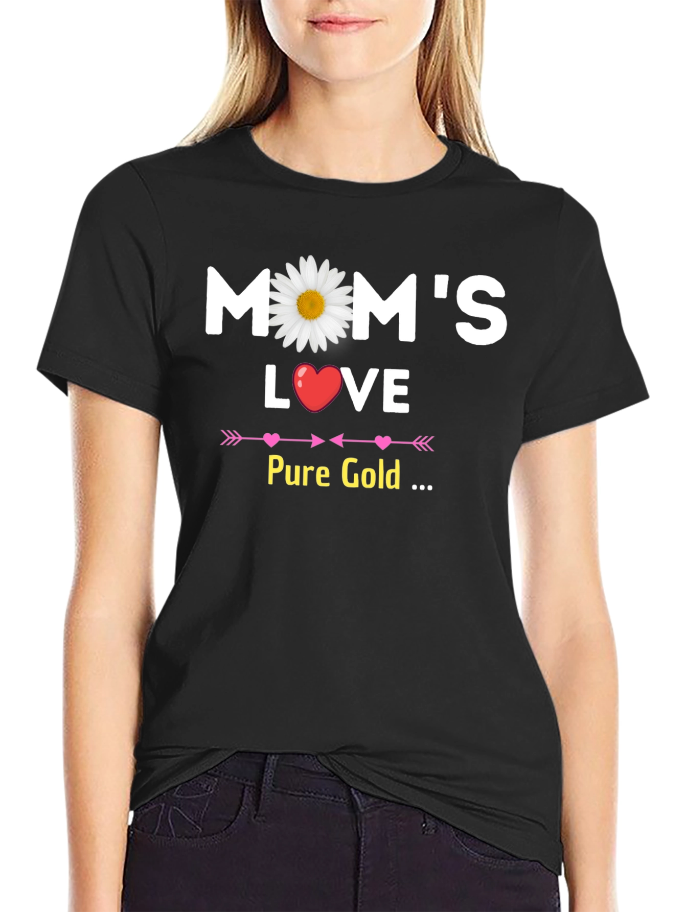 Moms Love Pure Gold Graphic T-Shirt