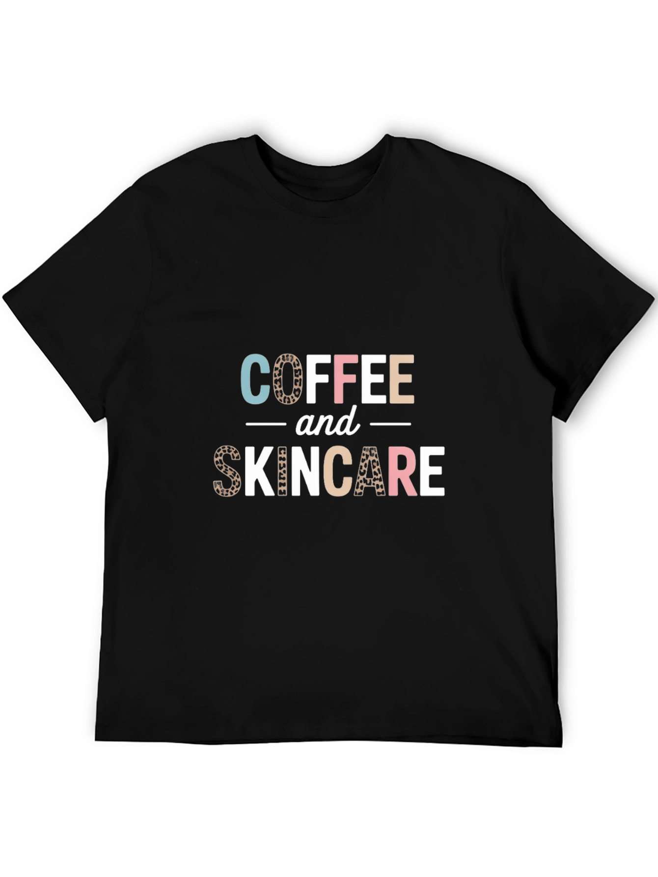 Coffee & Skincare T-Shirt - Leopard Print