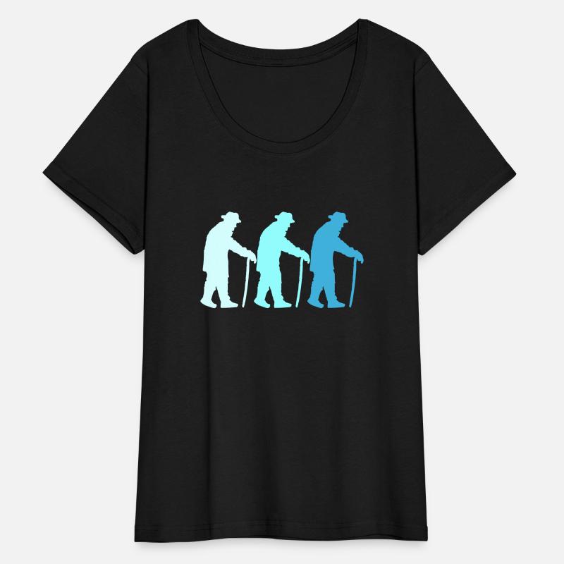 3 Grandpas Slowly Going Silhouette Three Friends