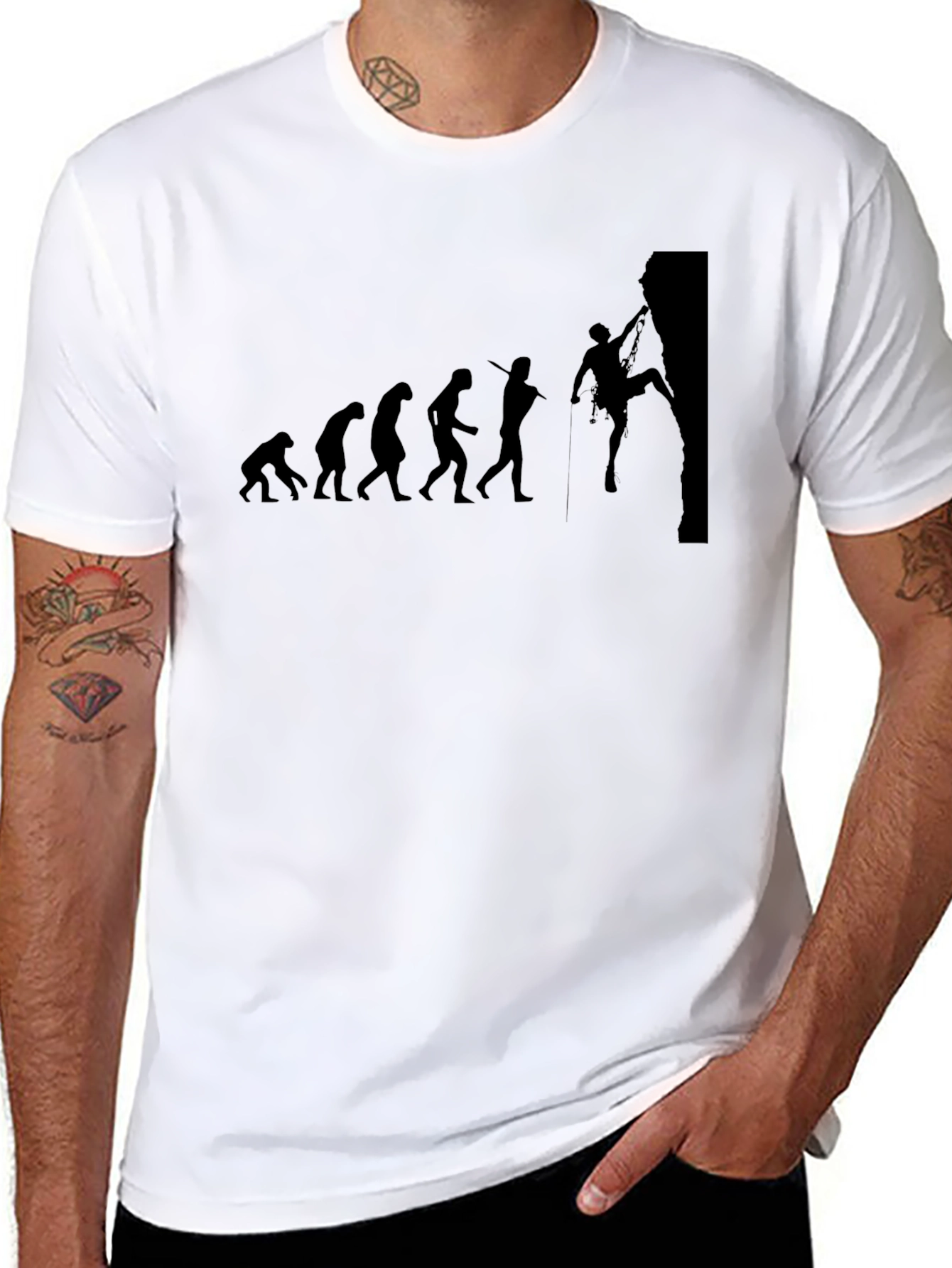 Evolution of Climbing Graphic Tee - Black