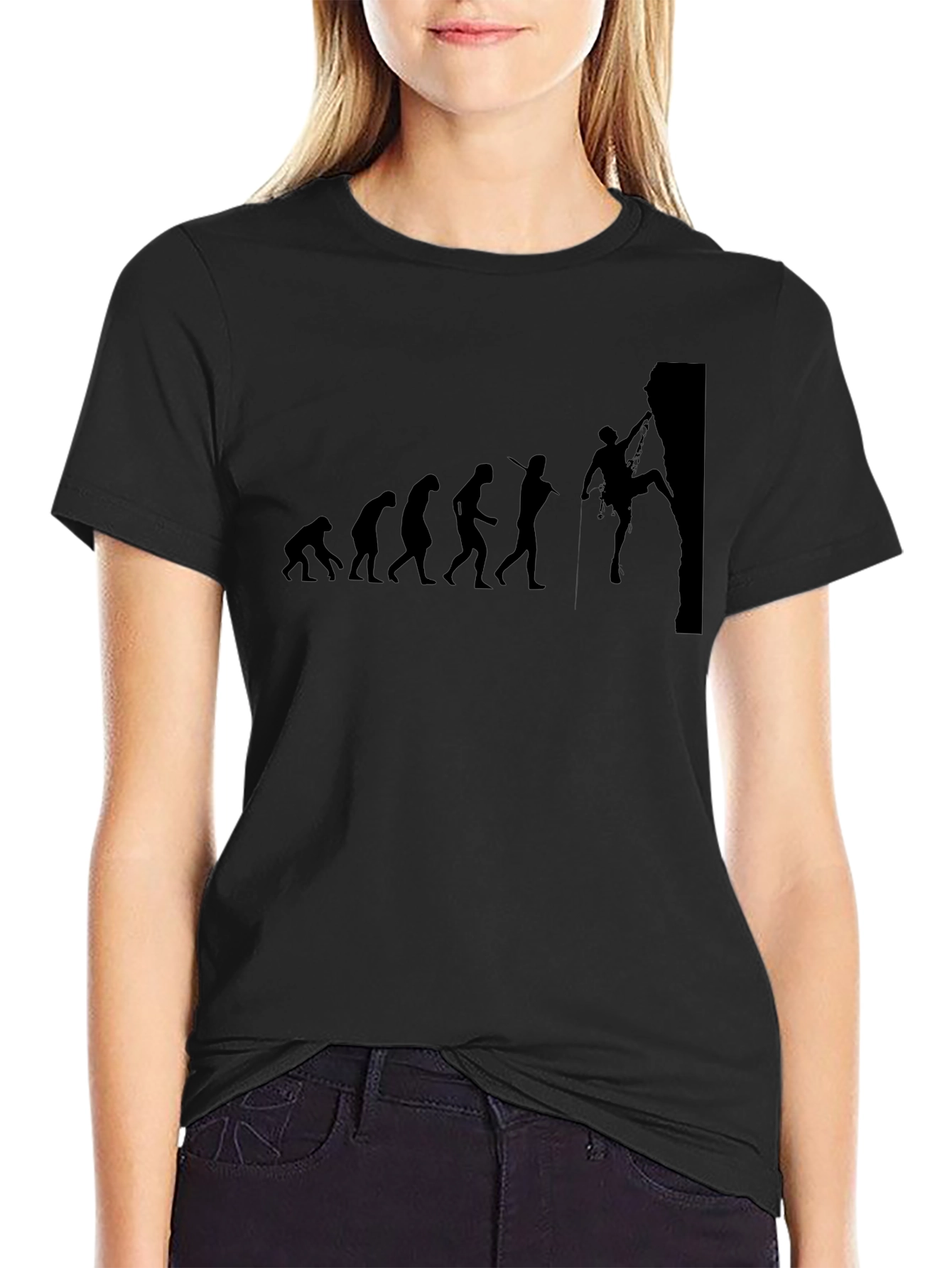 Evolution of Climbing Graphic Tee - Black