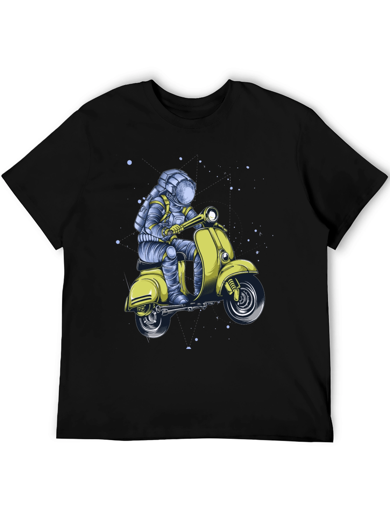 Astronaut on Scooter Graphic Tee - Black