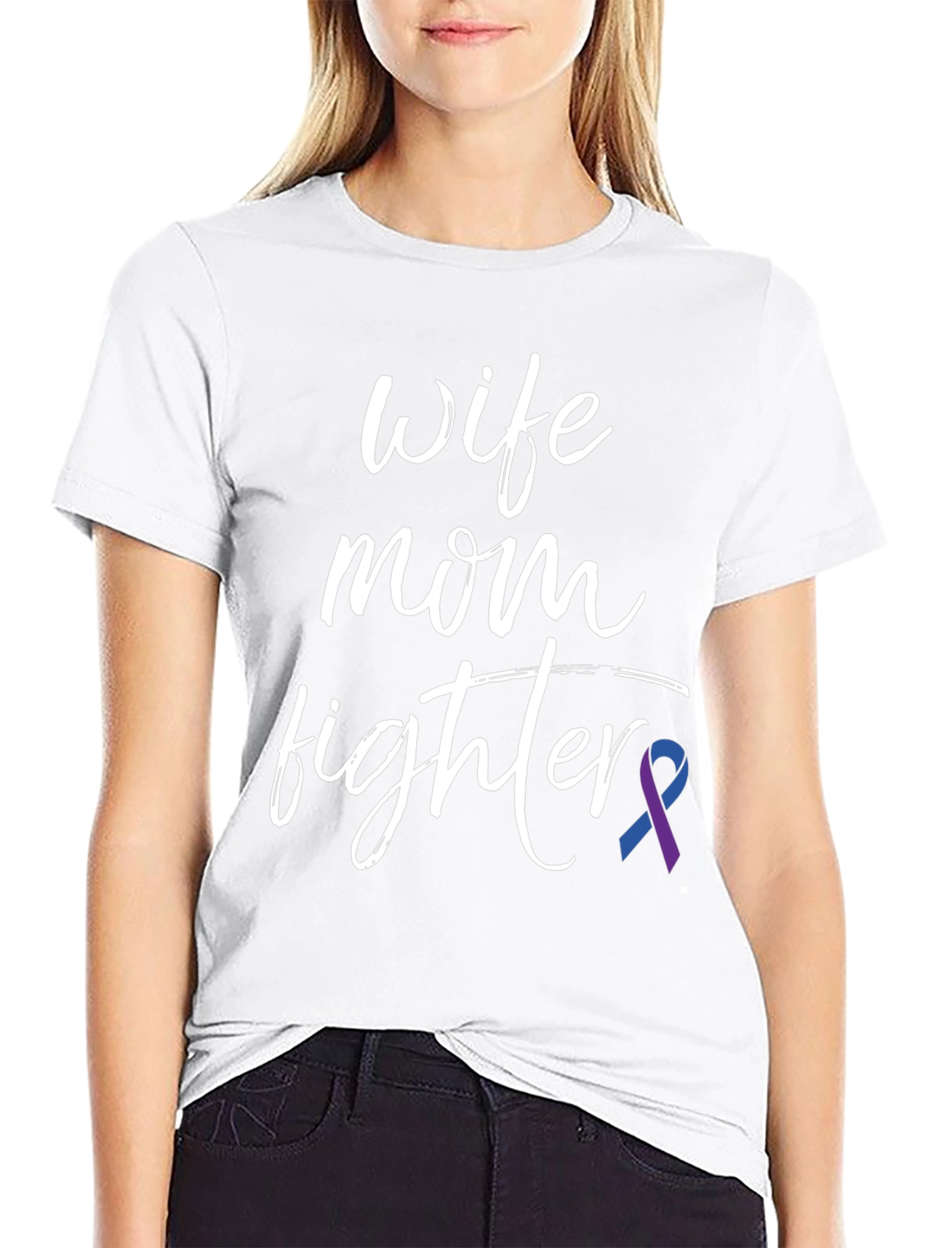 Wife Mom Fighter T-Shirt: Melanoma Awareness