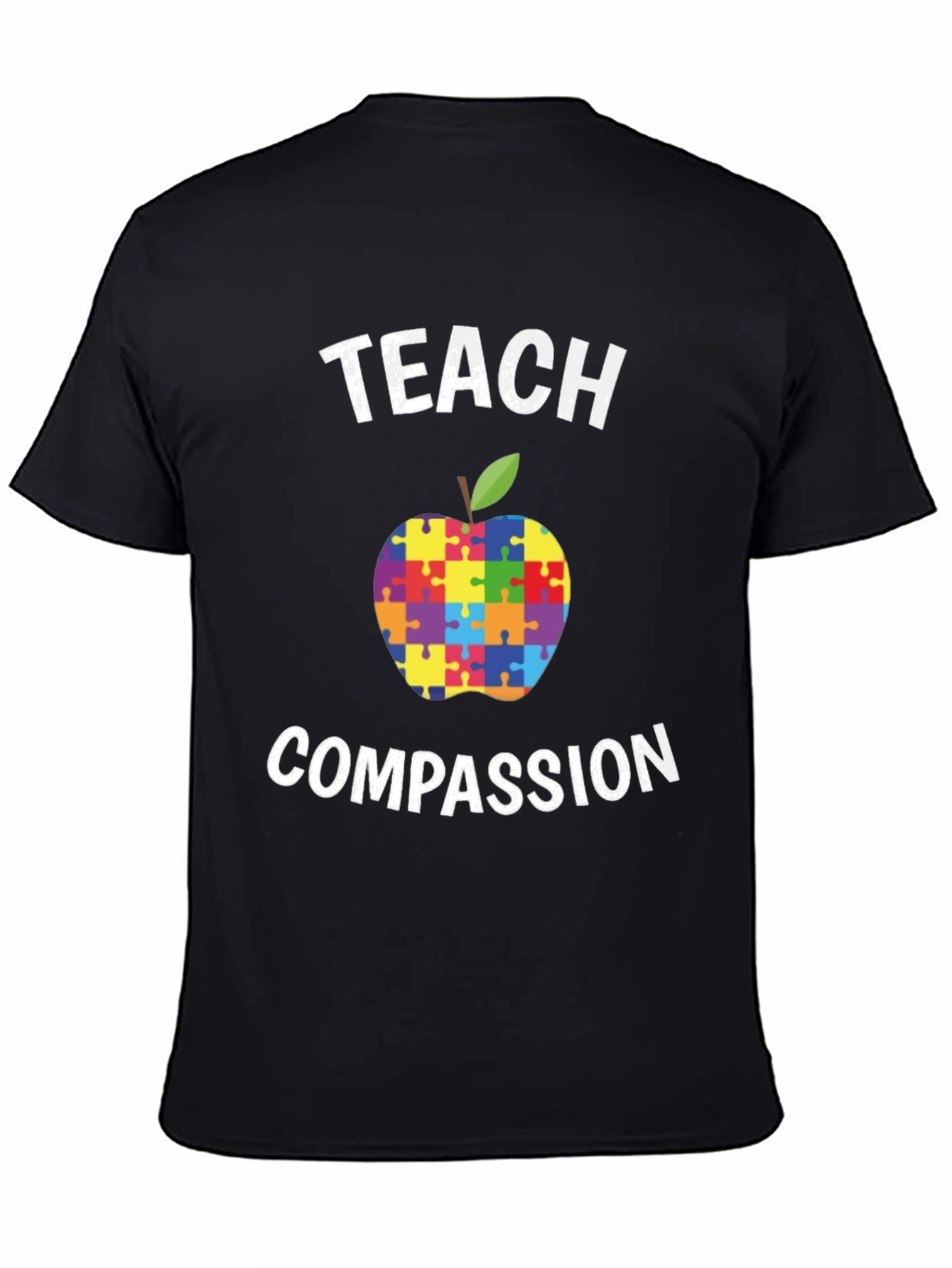 Teach Compassion Puzzle Apple T-Shirt