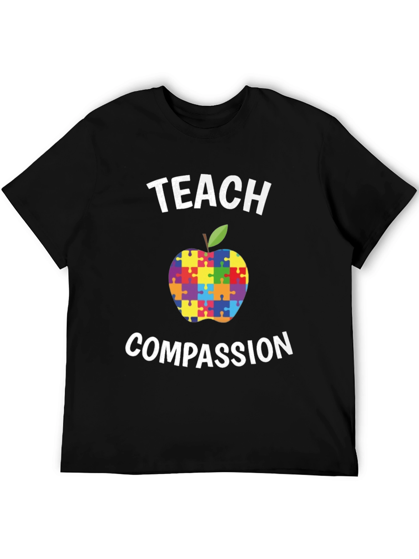 Teach Compassion Puzzle Apple T-Shirt