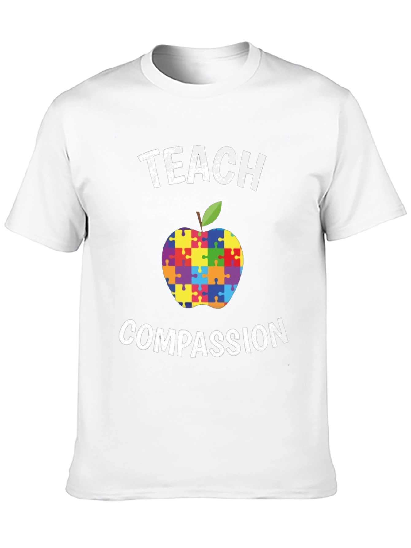 Teach Compassion Puzzle Apple T-Shirt