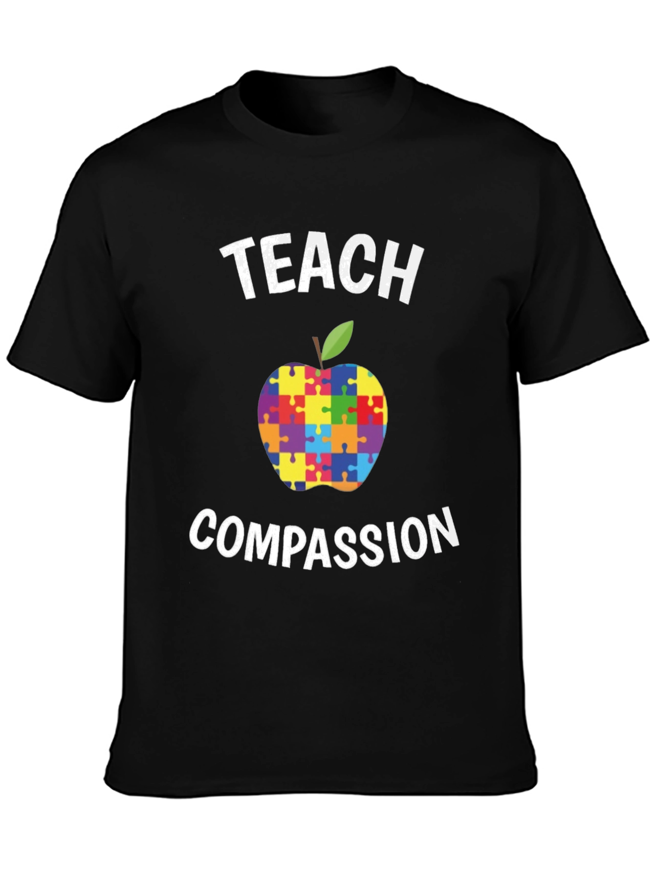 Teach Compassion Puzzle Apple T-Shirt