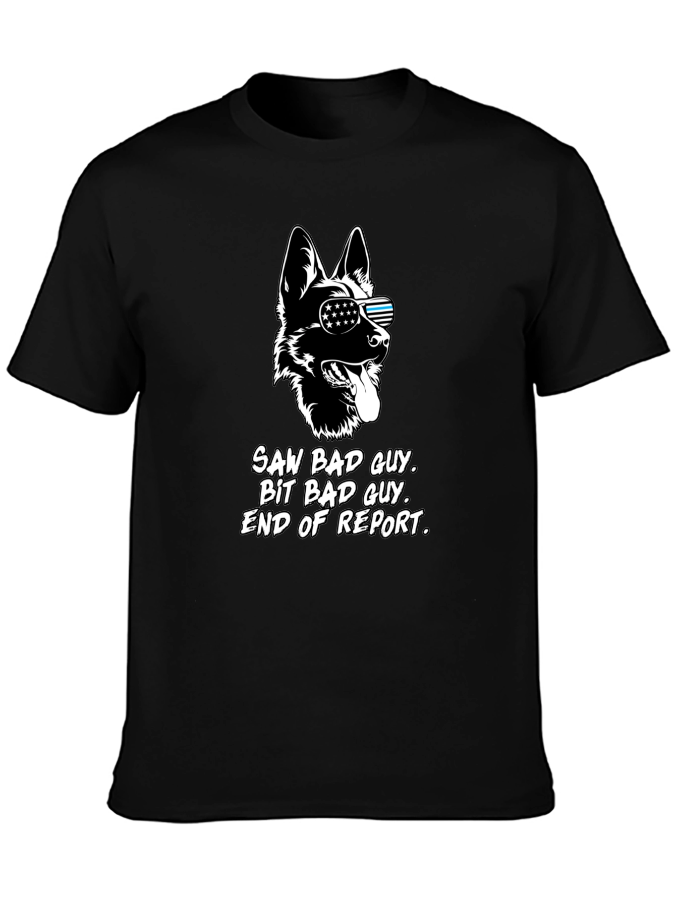 K9 Unit T-Shirt Saw Bad Guy Dog Design