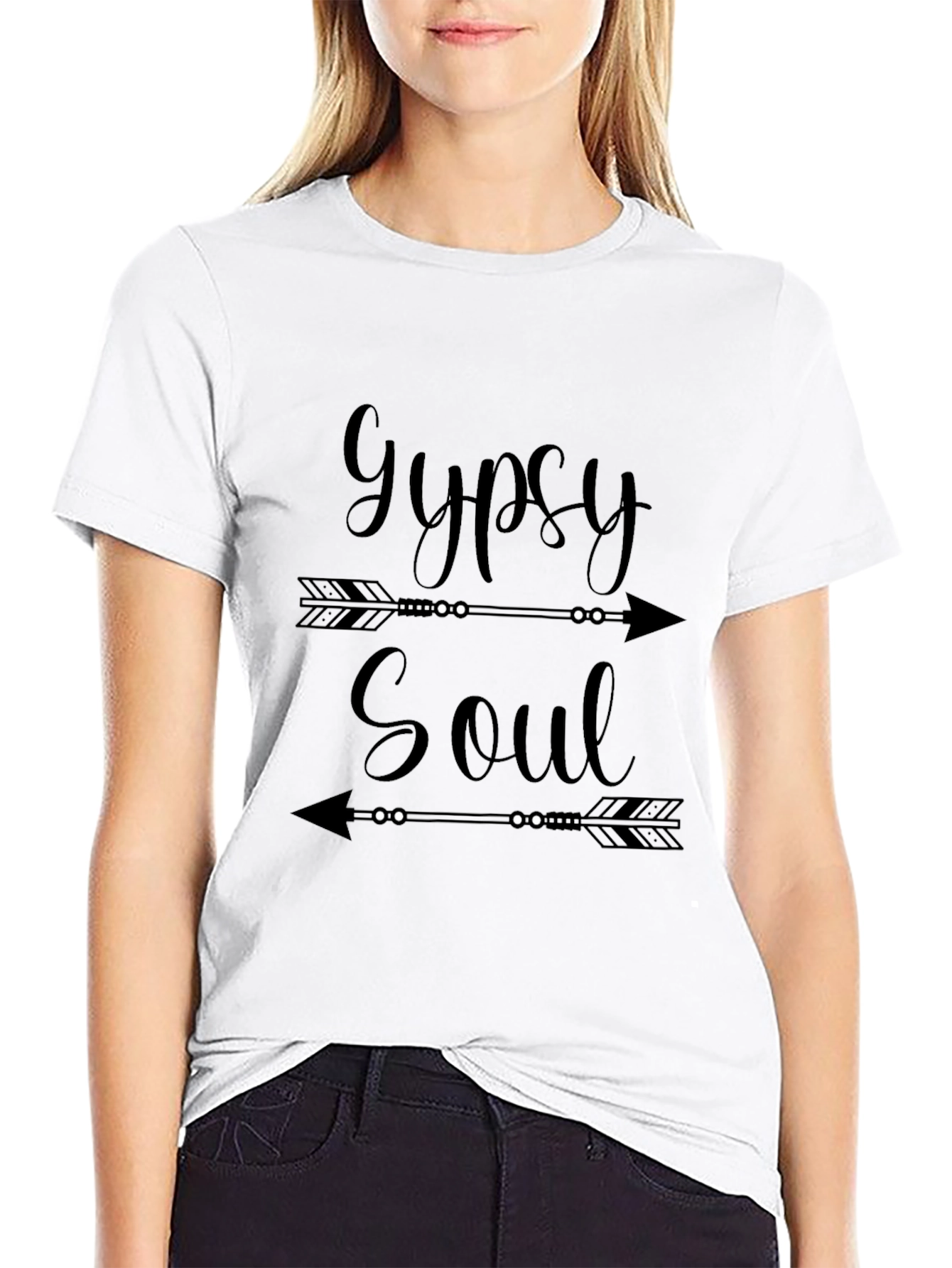 Gypsy Soul Graphic Print Black T-Shirt