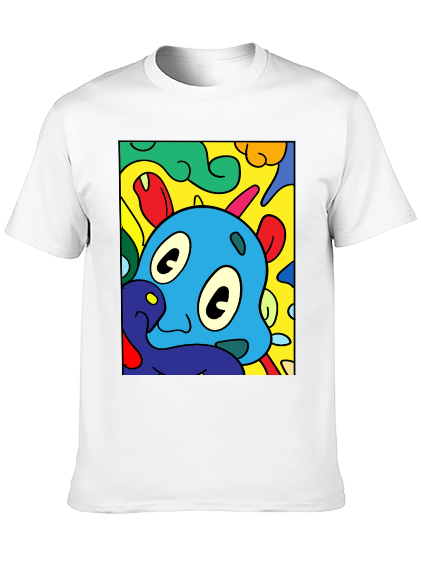 Cartoon Character Graphic Black T-Shirt