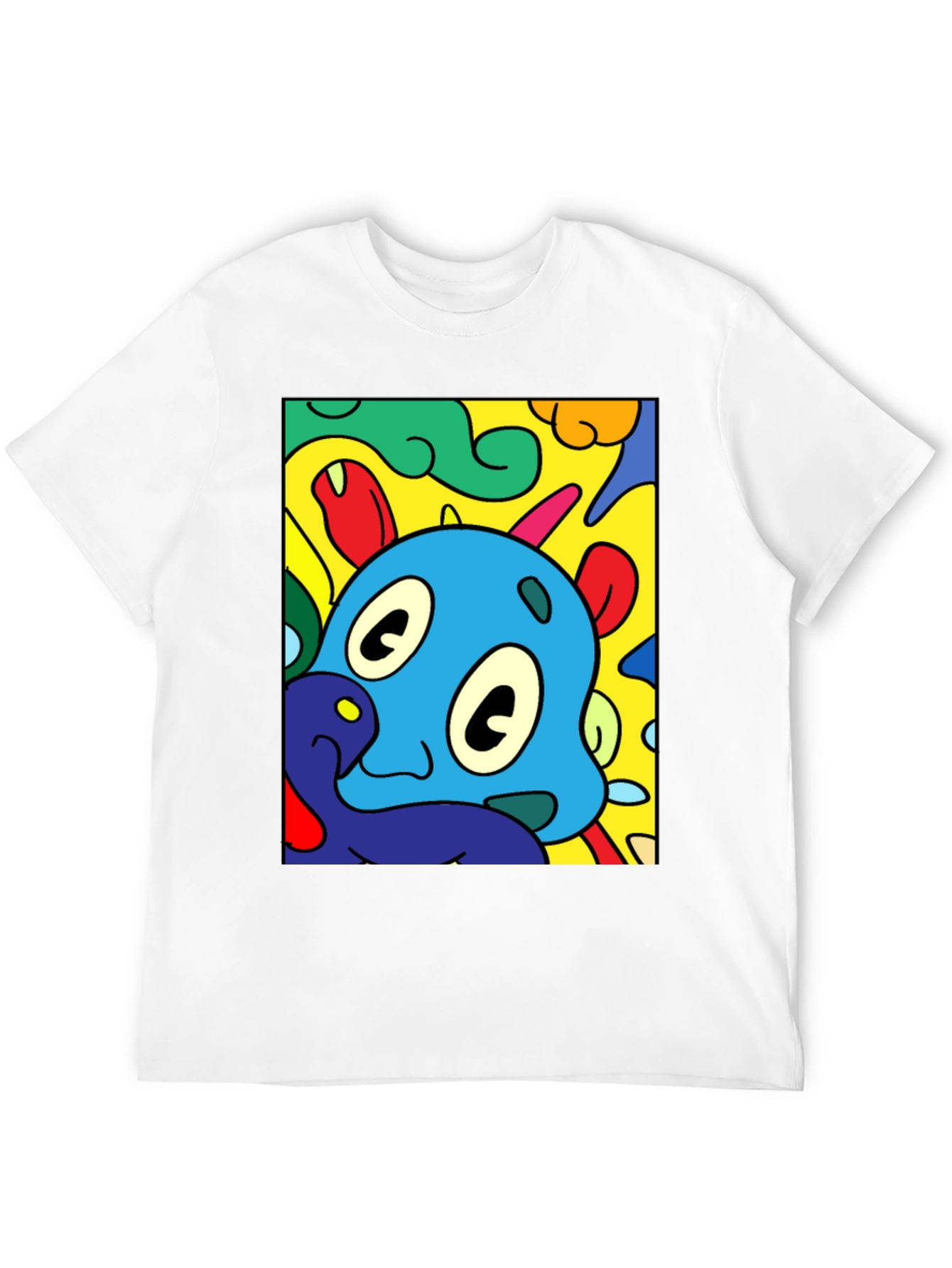Cartoon Character Graphic Black T-Shirt