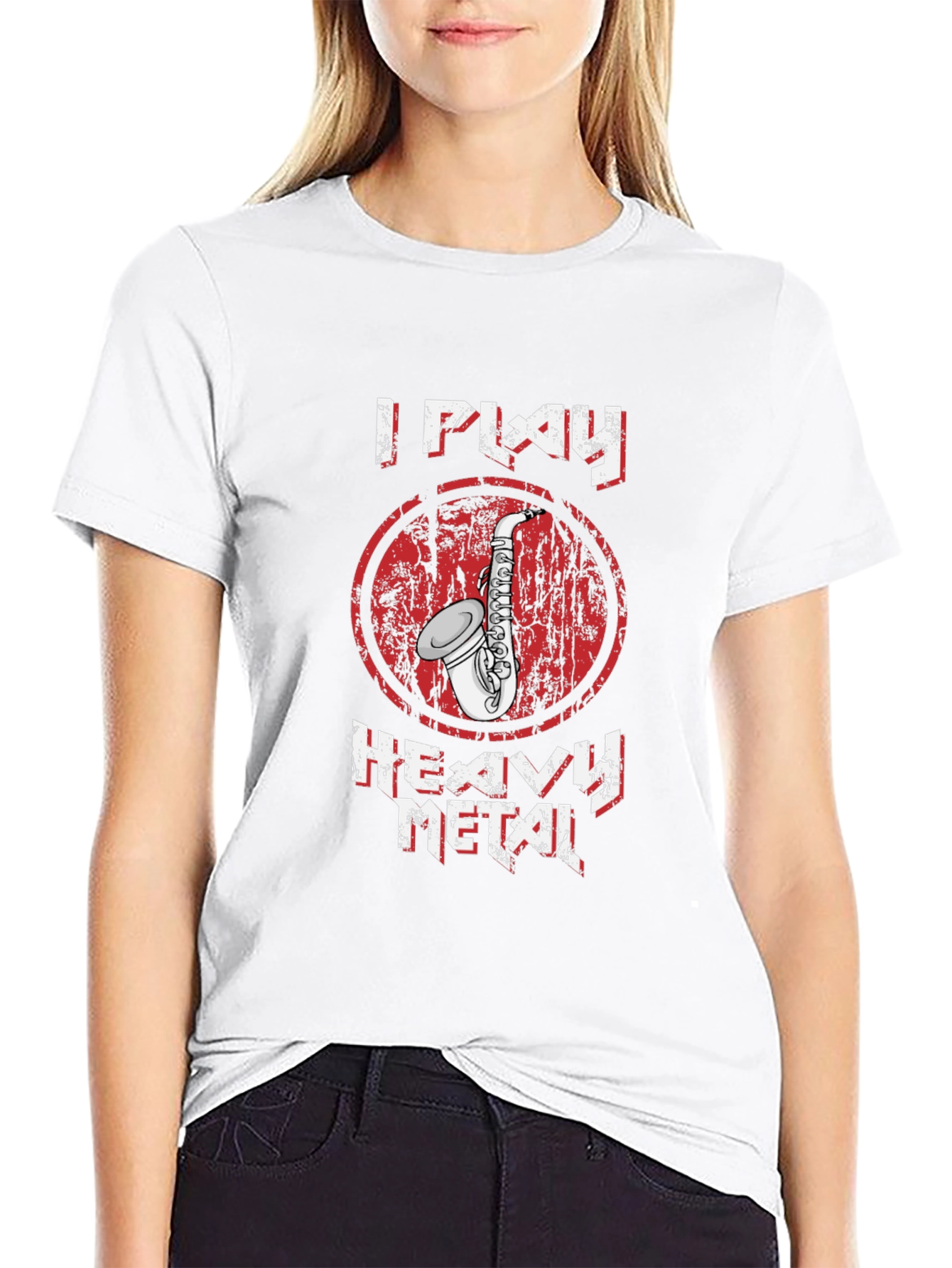 I Play Heavy Metal Saxophone Graphic T-Shirt