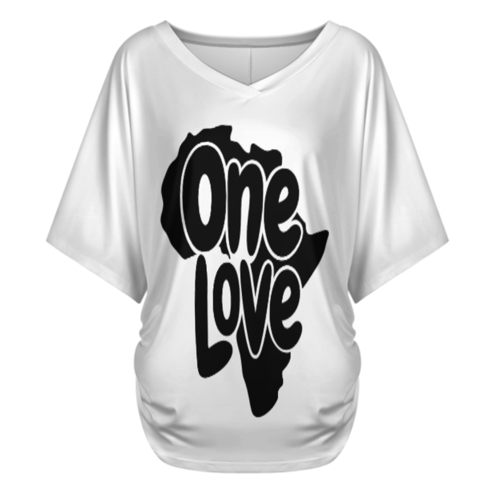One Love Africa Graphic Tee – Retro Unity & Culture Statement Shirt(z437)