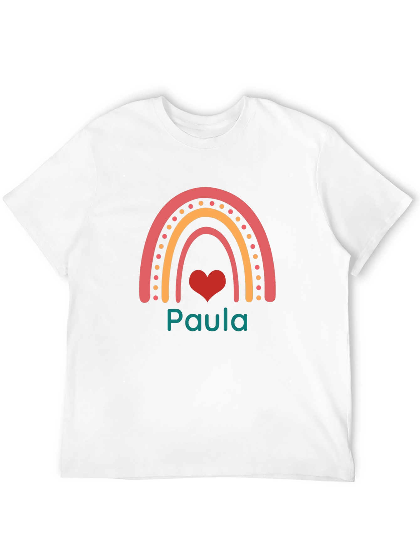 Paula Rainbow Heart Graphic Tee - Black Casual T-Shirt