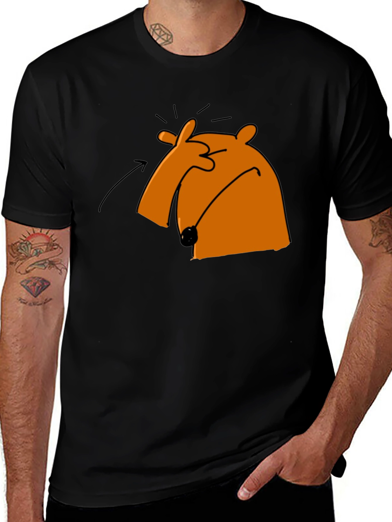 Funny Cartoon Bear Graphic T-Shirt