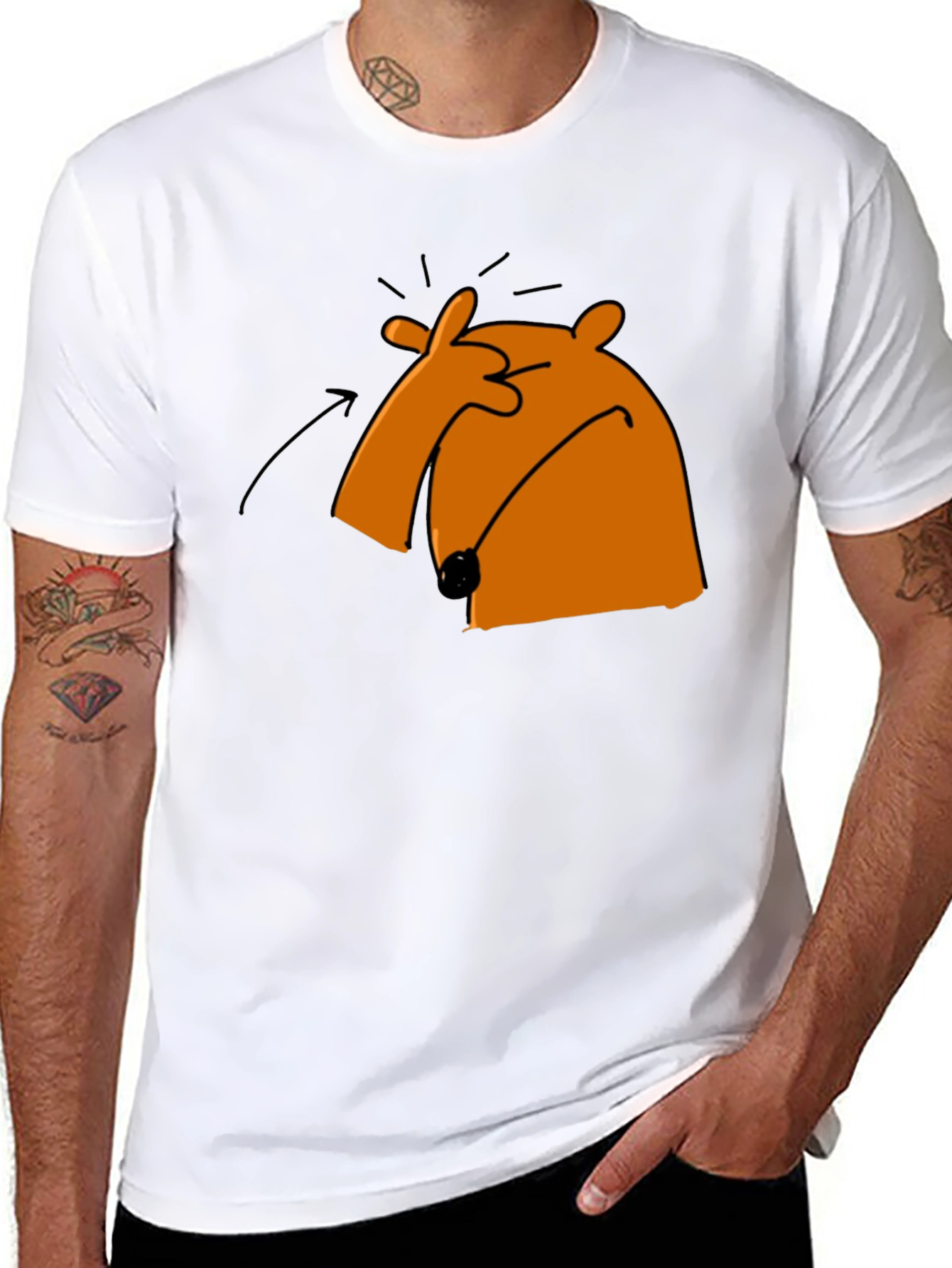 Funny Cartoon Bear Graphic T-Shirt