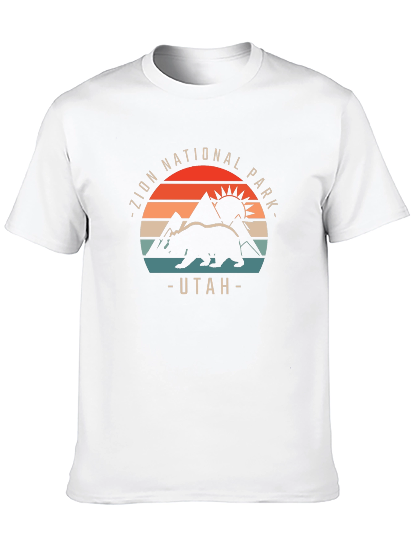 Zion National Park T-Shirt Utah Bear Graphic Tee
