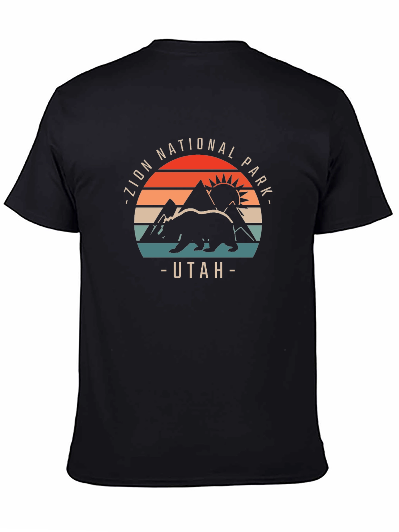 Zion National Park T-Shirt Utah Bear Graphic Tee