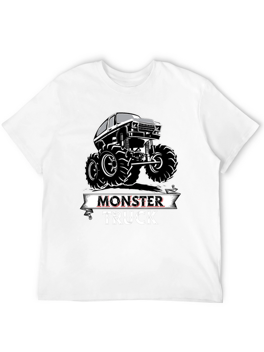 Monster Truck Graphic T-Shirt - Black Cotton Tee