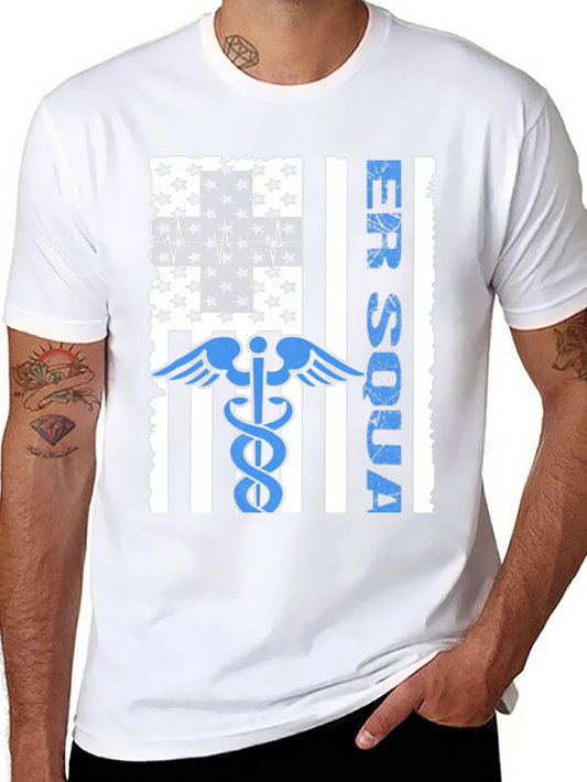 ER Squad T-Shirt - American Flag EMS Design