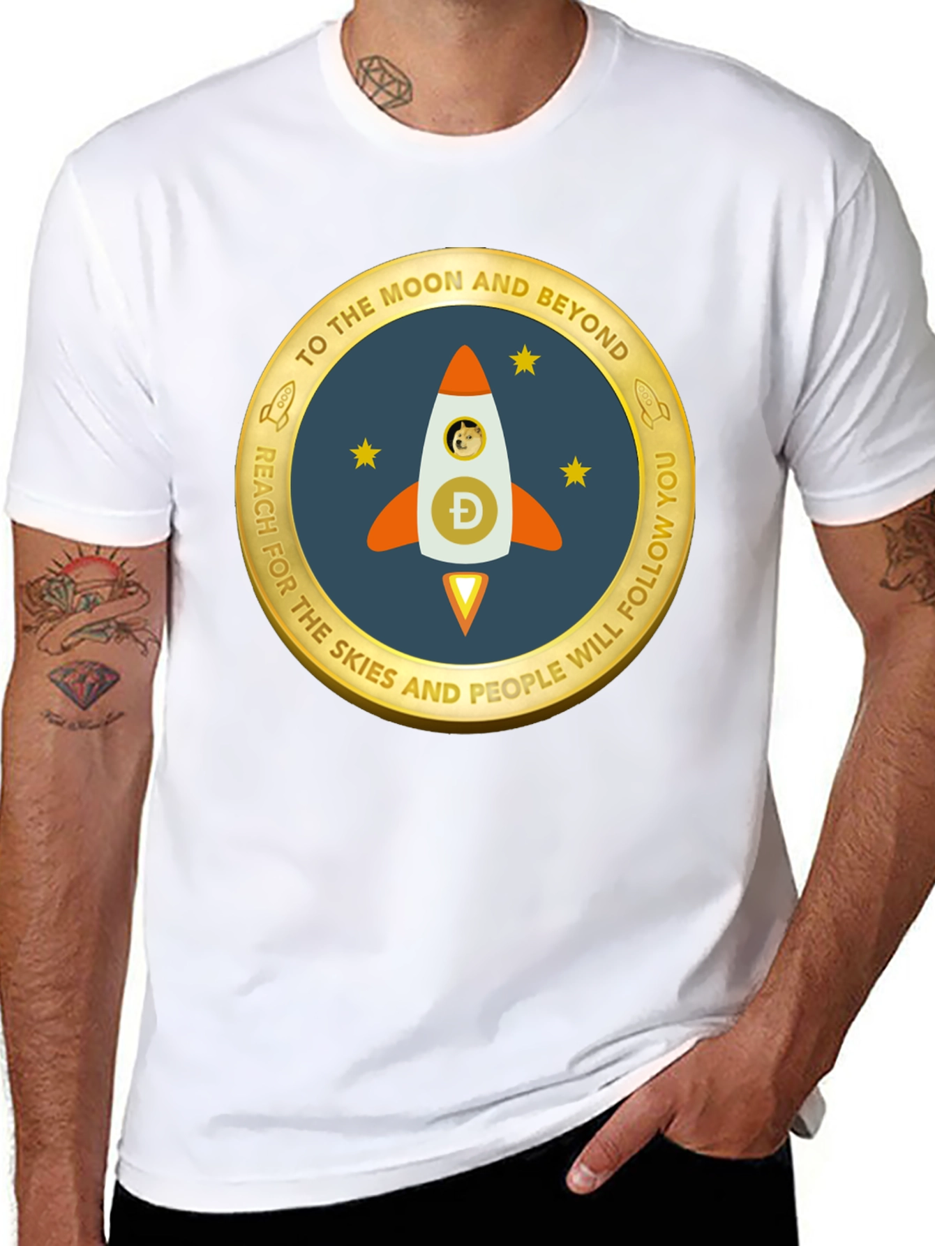 Dogecoin Rocket T-Shirt - To The Moon!