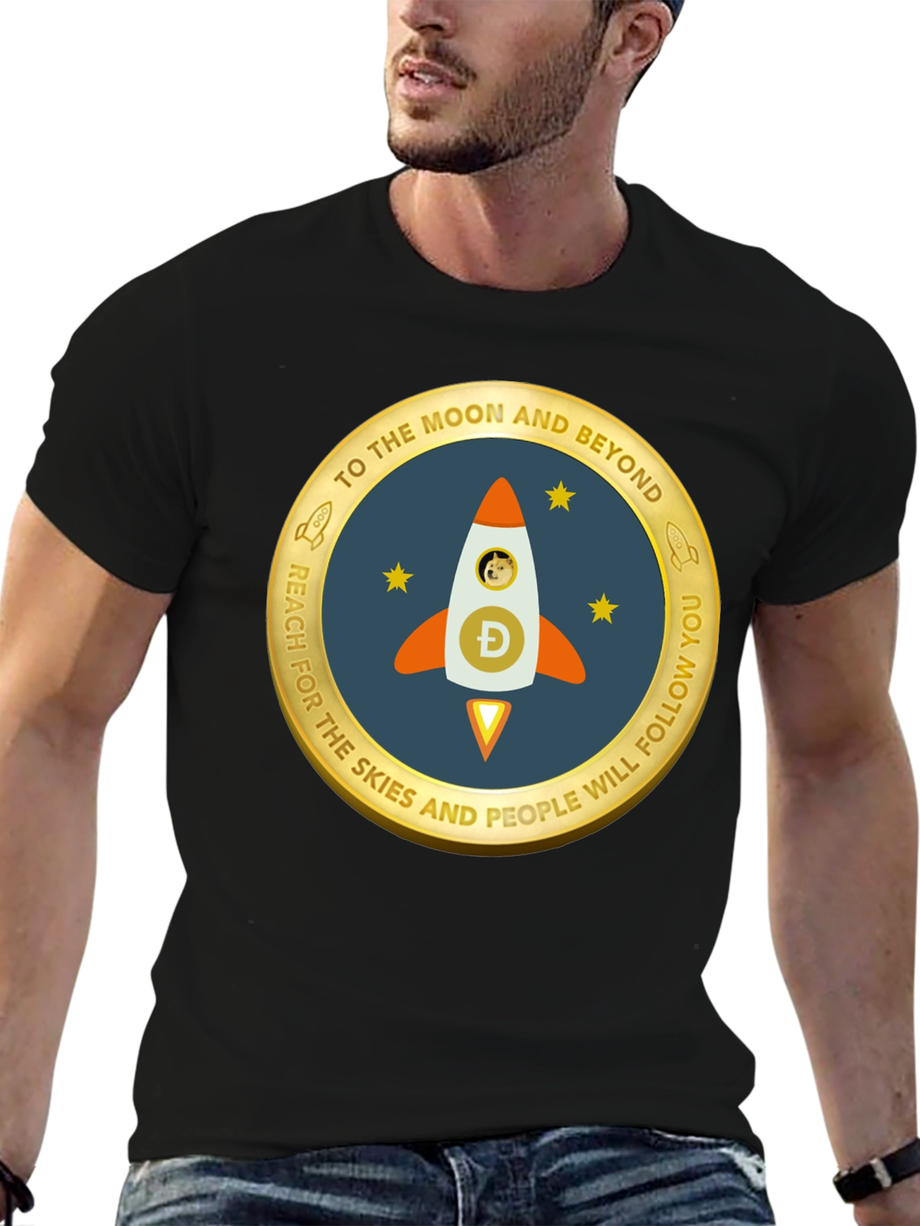 Dogecoin Rocket T-Shirt - To The Moon!