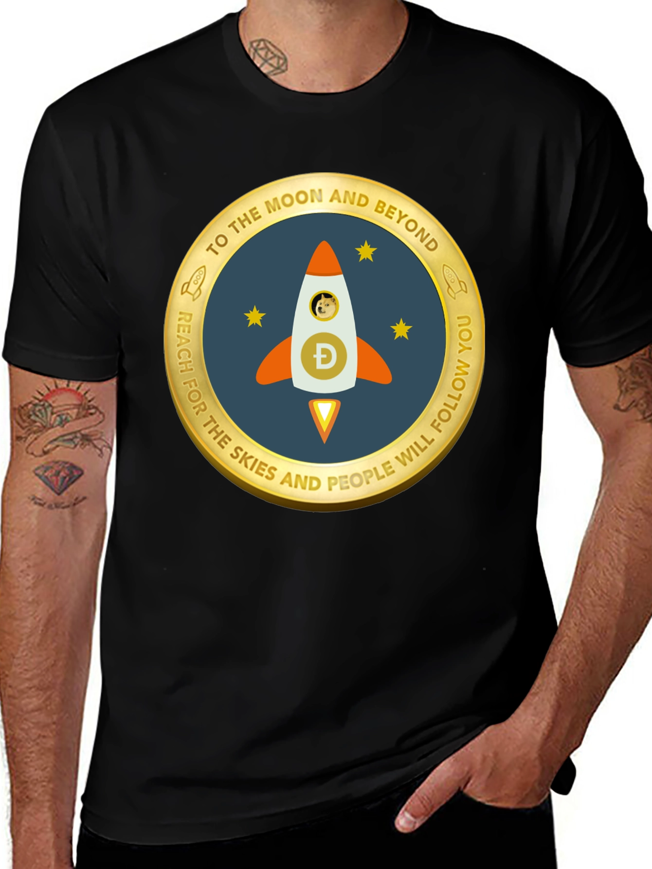 Dogecoin Rocket T-Shirt - To The Moon!