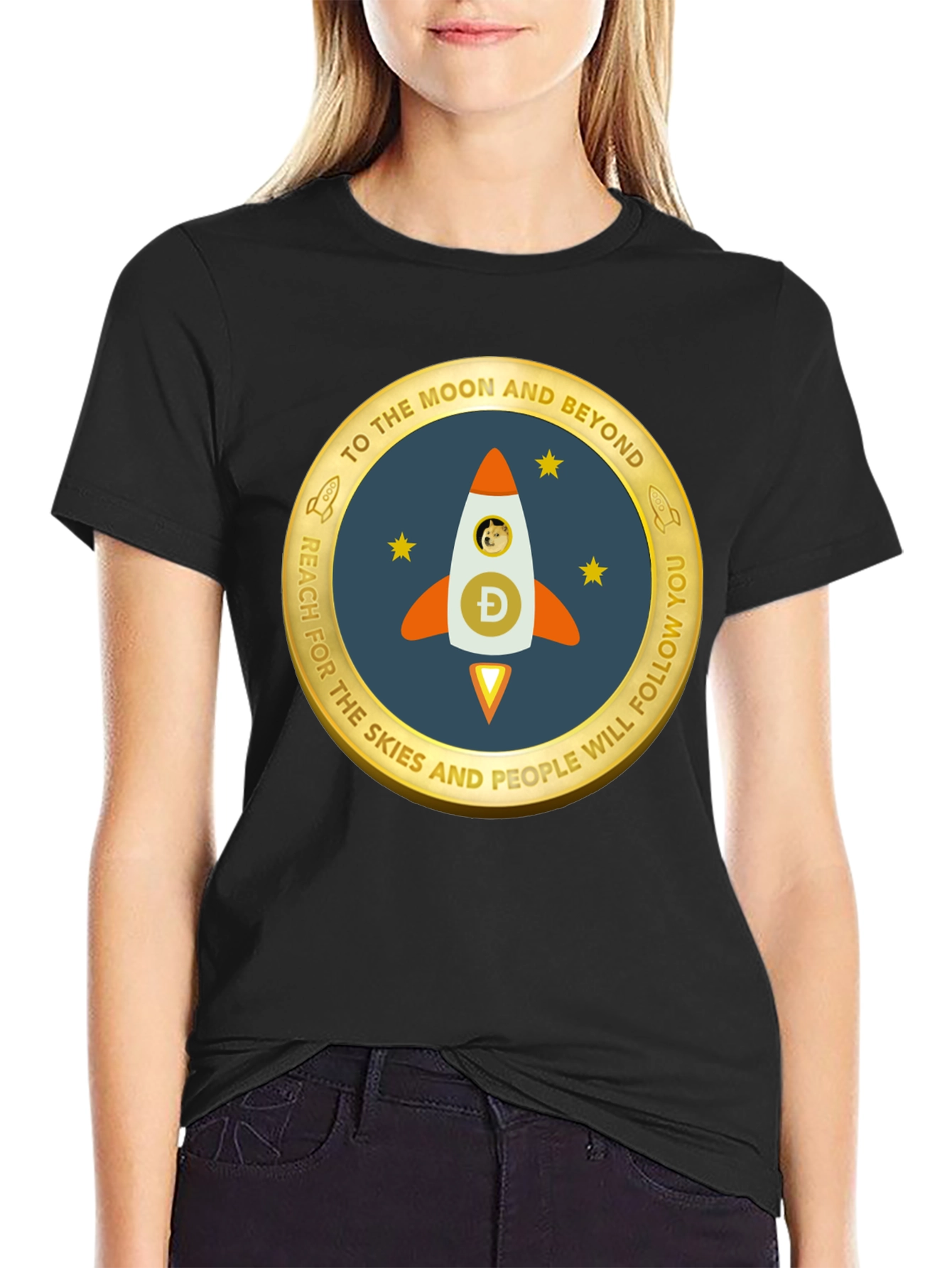 Dogecoin Rocket T-Shirt - To The Moon!