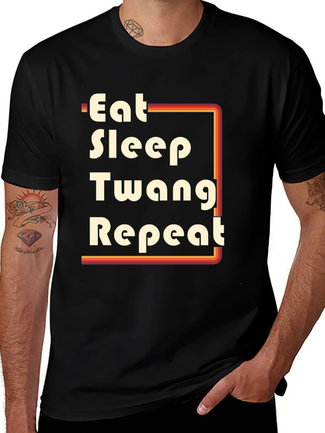 Eat Sleep Twang Repeat Graphic Tee