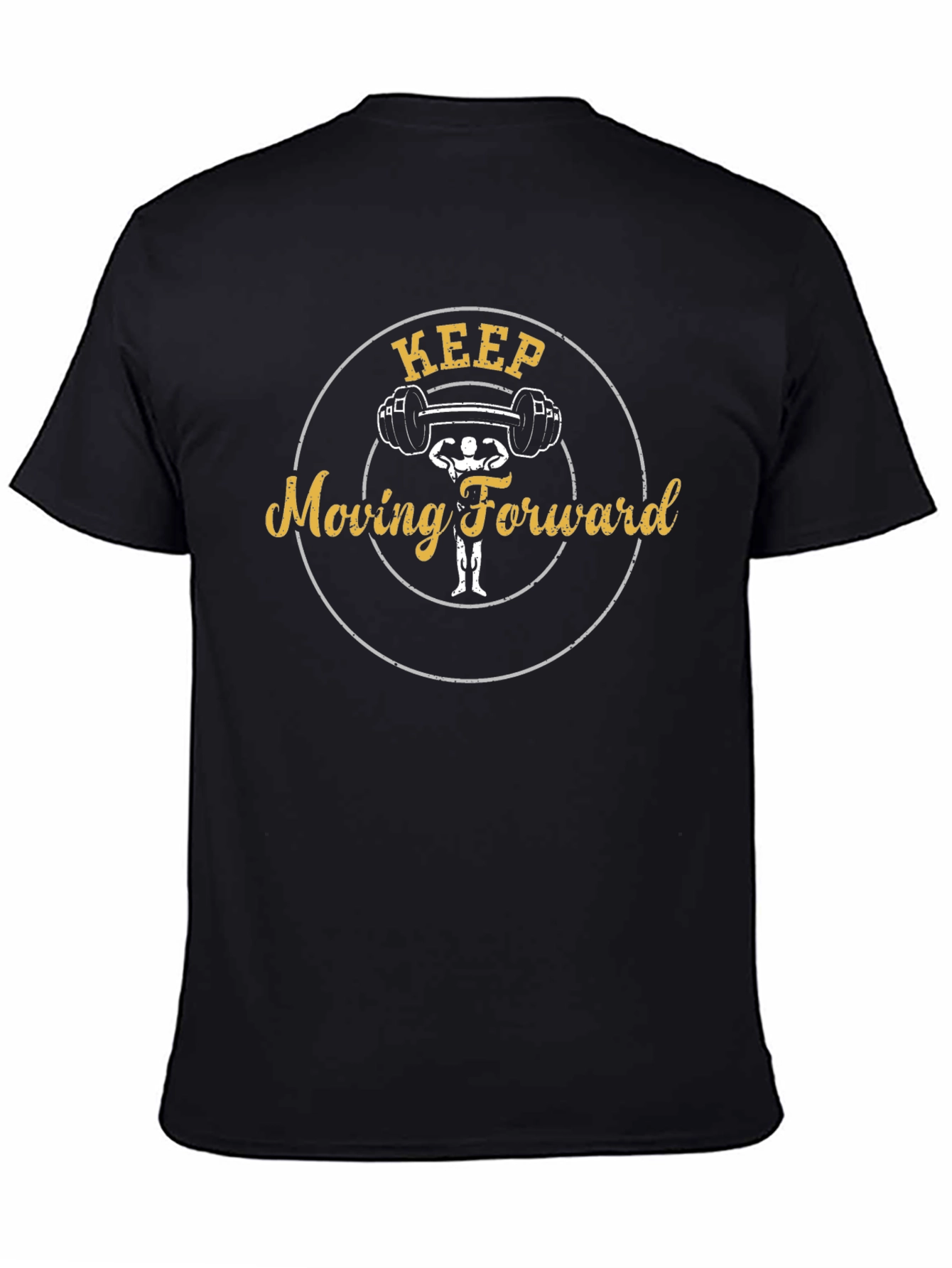 Keep Moving Forward Black Graphic T-Shirt