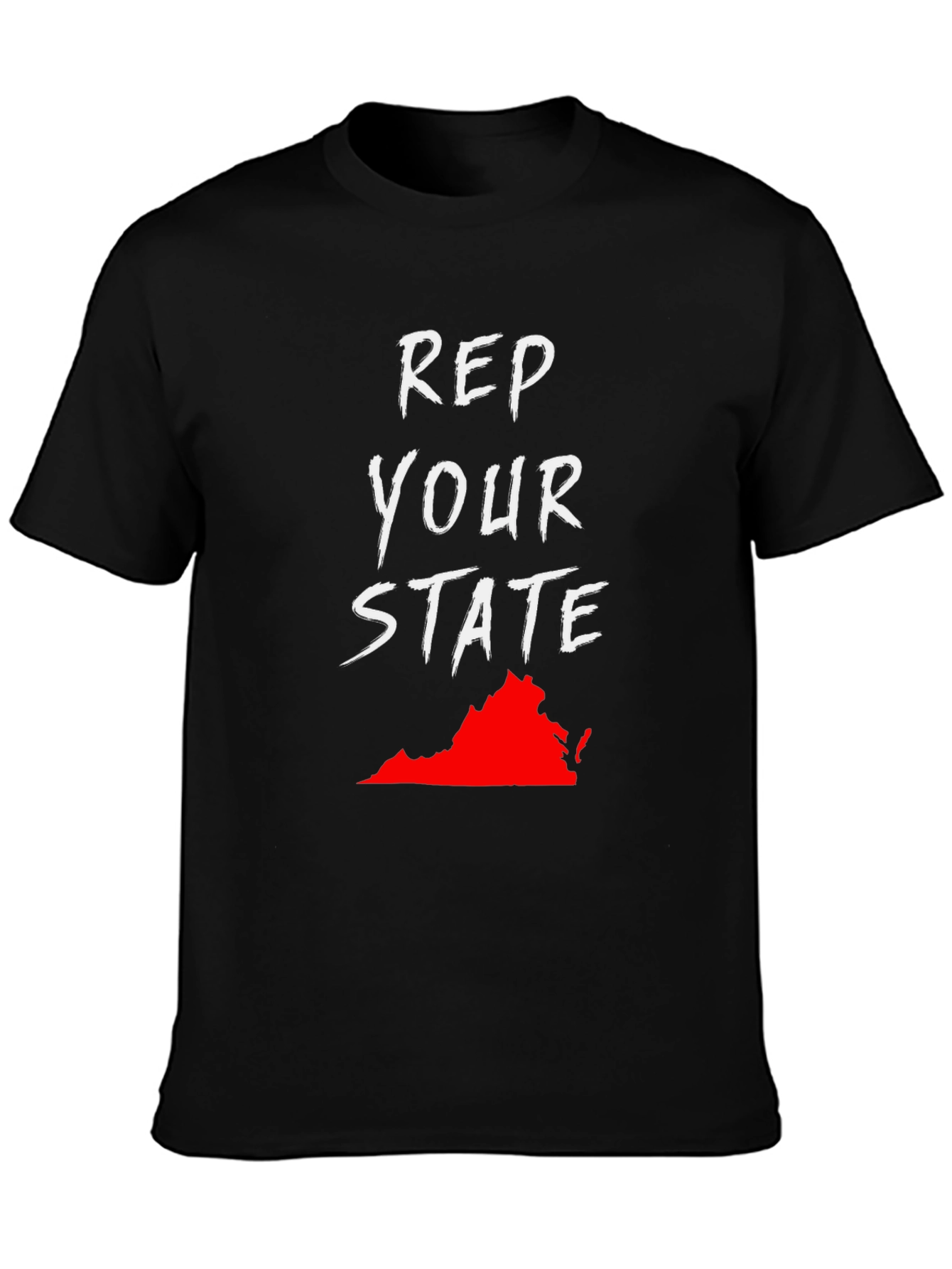 Rep Your State Black Graphic T-Shirt