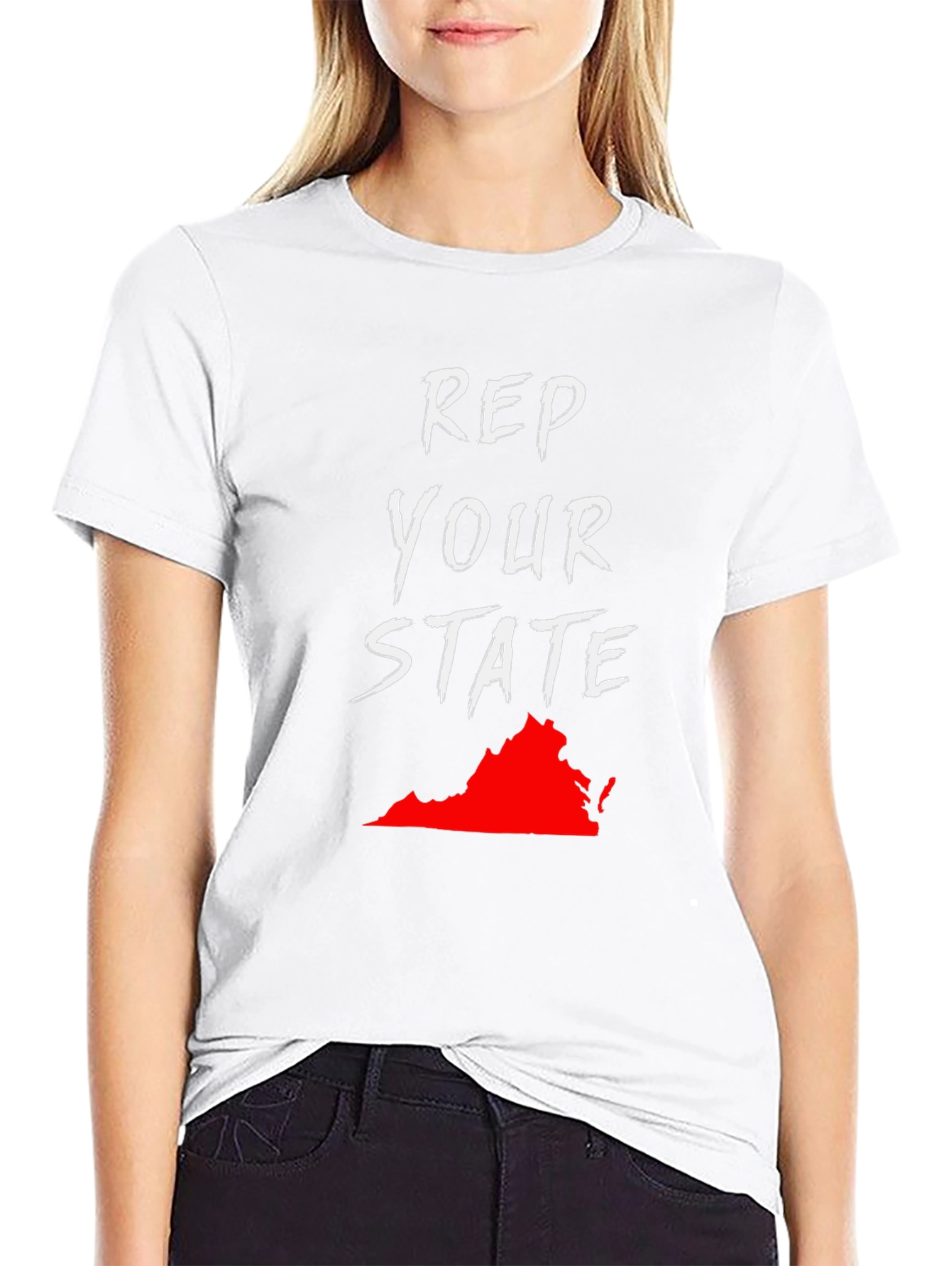 Rep Your State Black Graphic T-Shirt