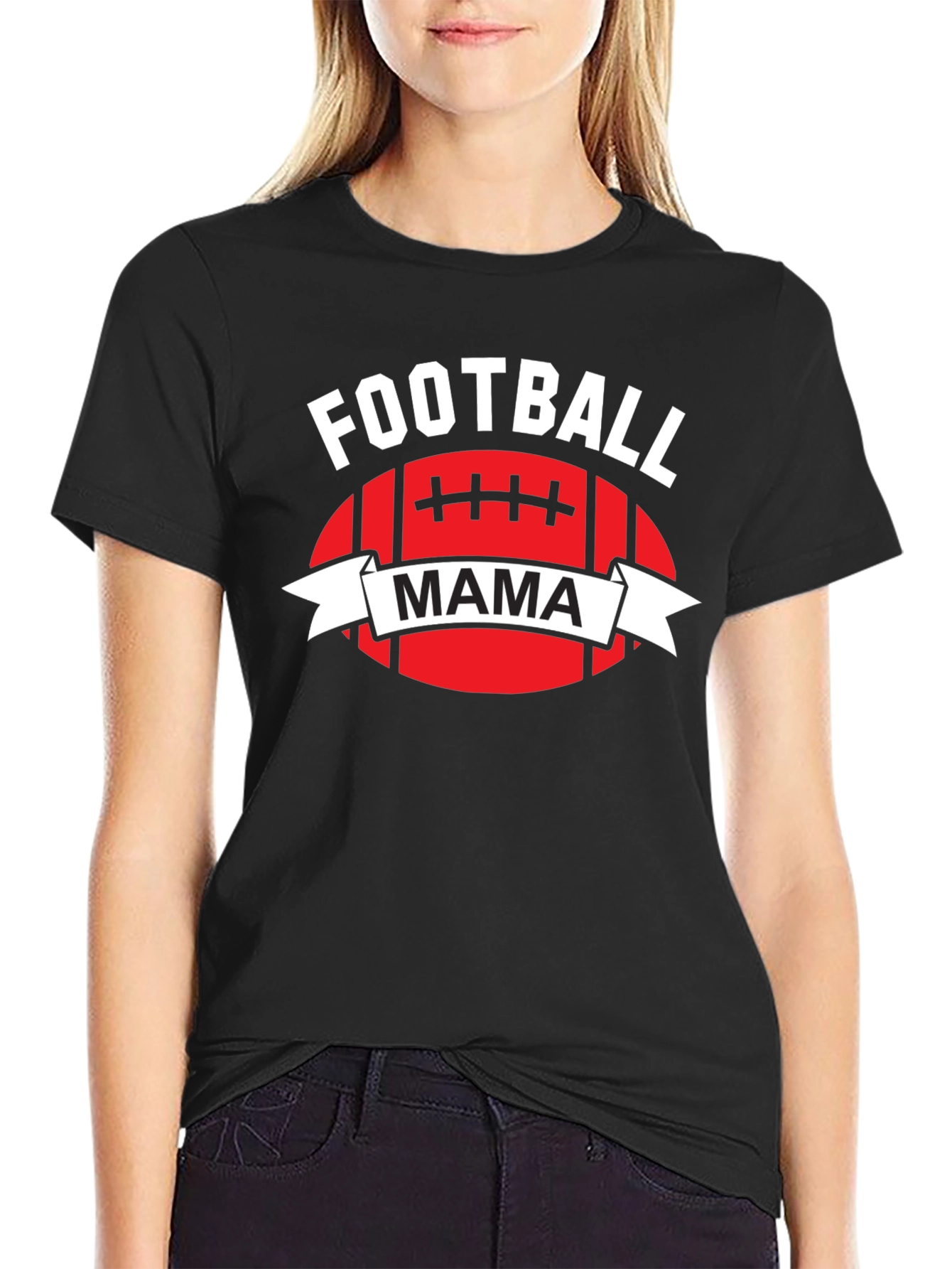 Football Mama Graphic T-Shirt