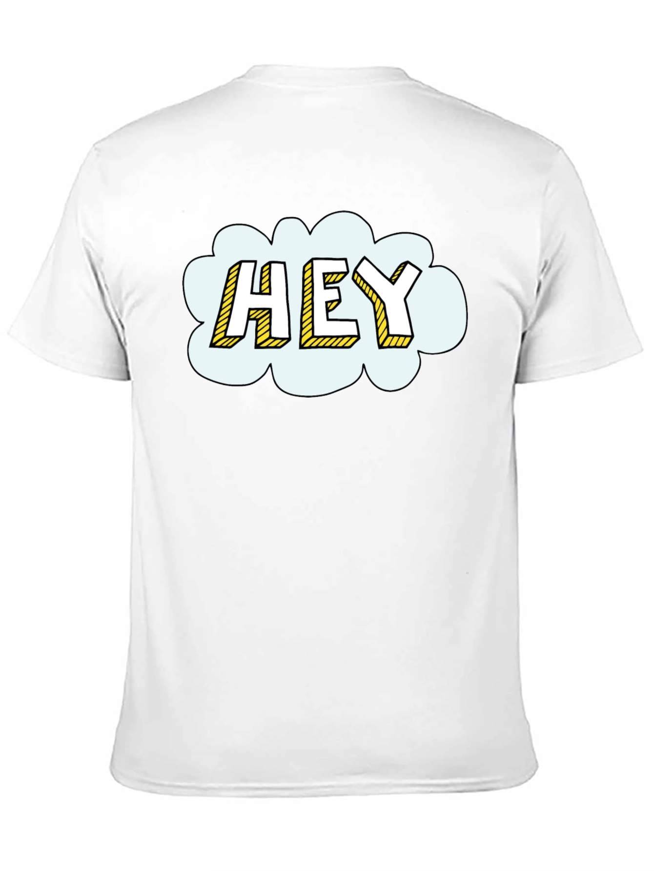 Hey Comic Style Graphic T-Shirt - Trendy Casual Wear